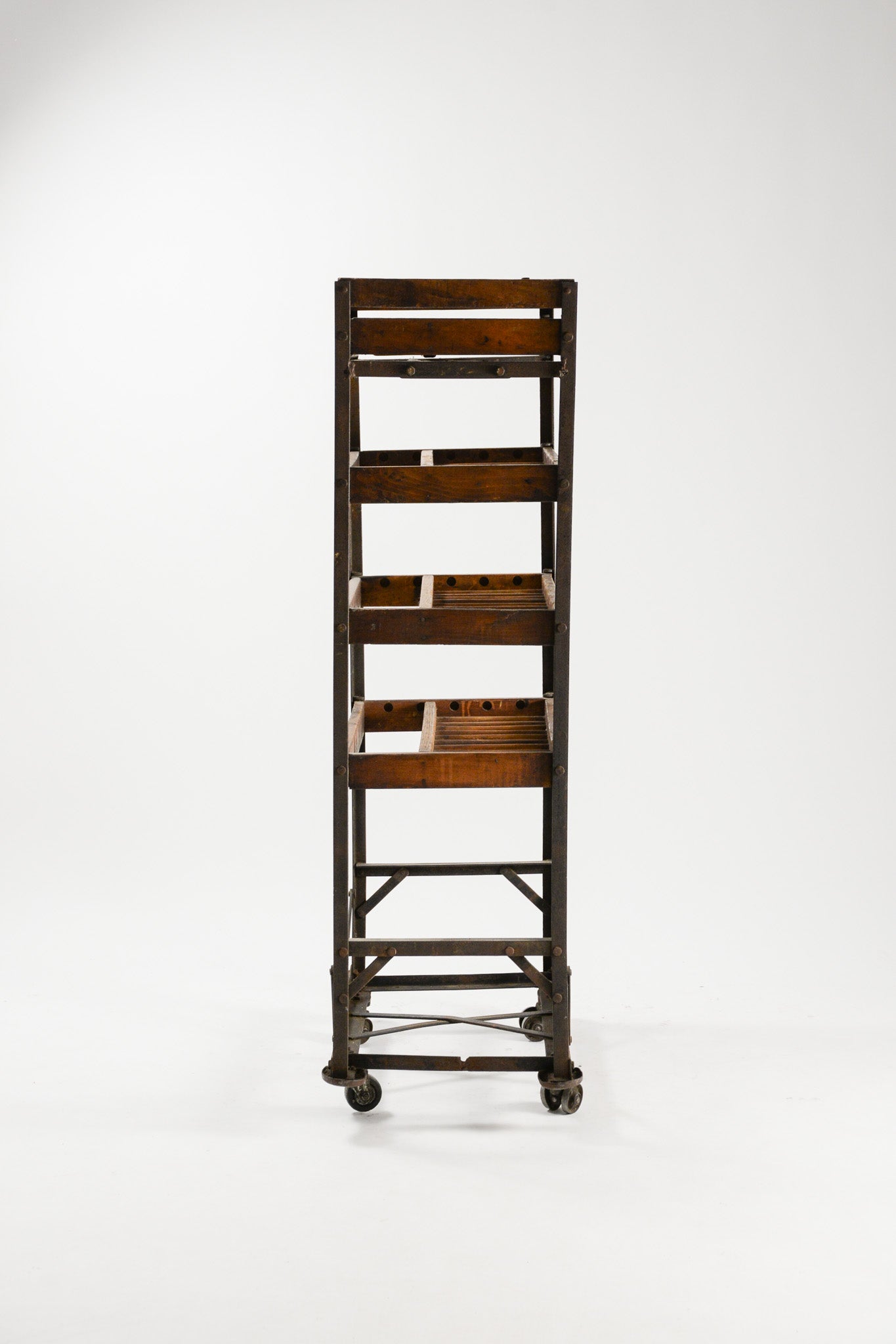 Vintage Wood & Iron Shoes Rack / ヴィンテージ ウッド&アイアン