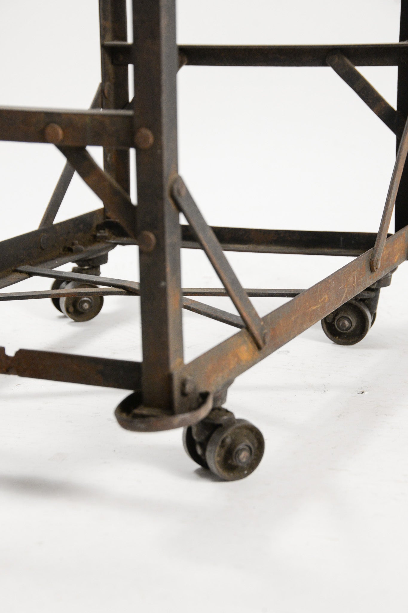 Vintage Wood &amp; Iron Shoes Rack / ヴィンテージ ウッド&アイアン シューズラック