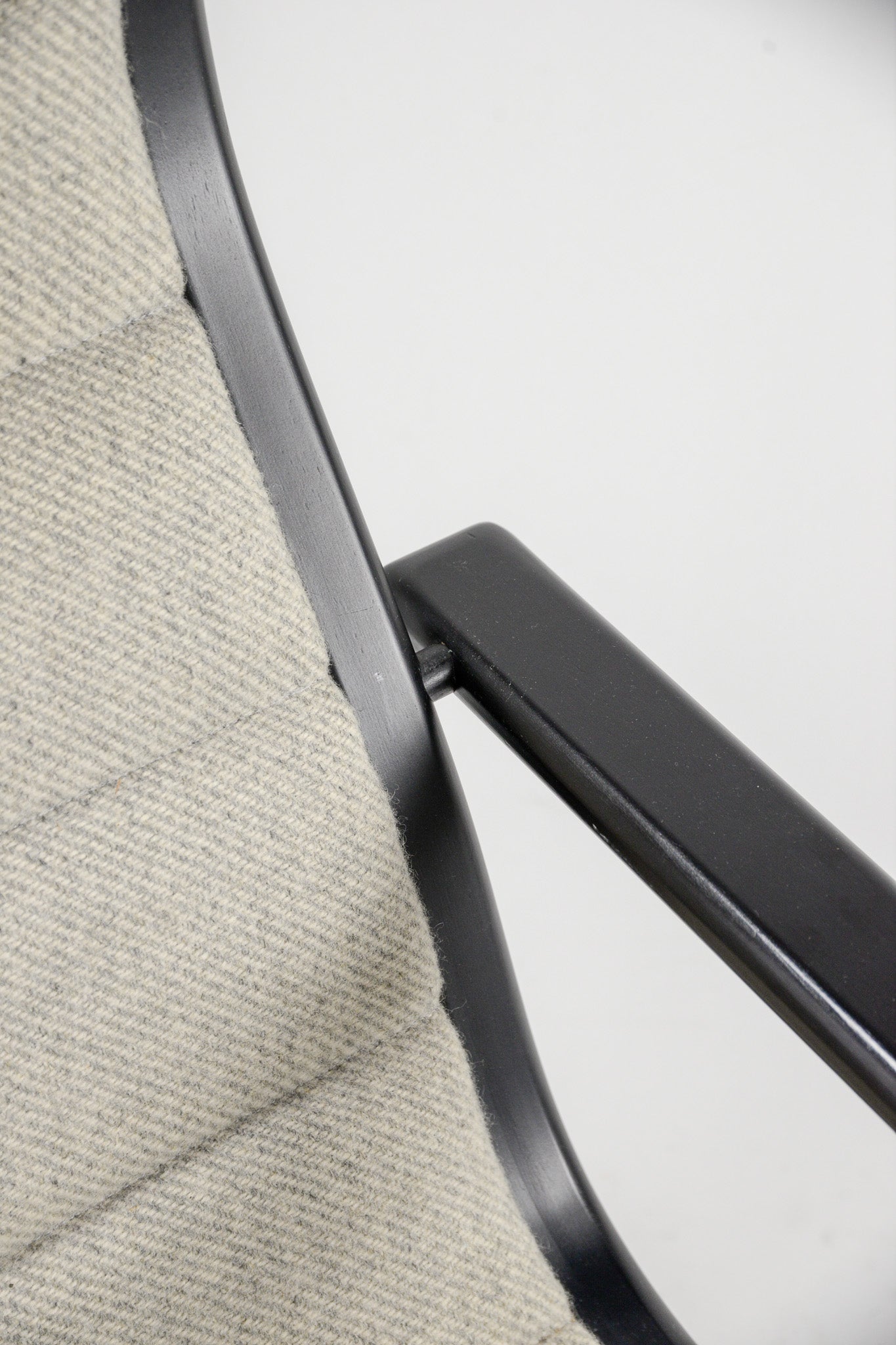 Gray Fabric High-Back Armchair / グレーファブリックアームチェア