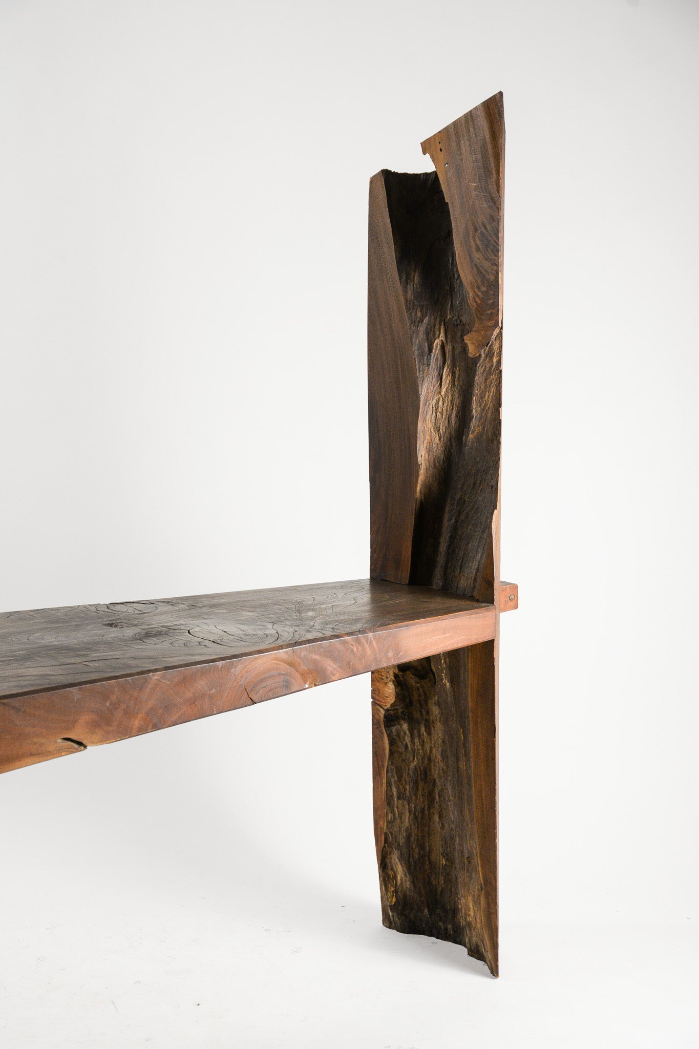 Handcrafted Live Edge Table with Sculptural Element / スカルプチュアル・ライブエッジ テーブル