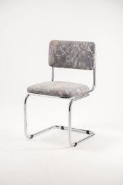 Geometric Fabric Cantilever Chair / 幾何学ファブリック カンチレバーチェア