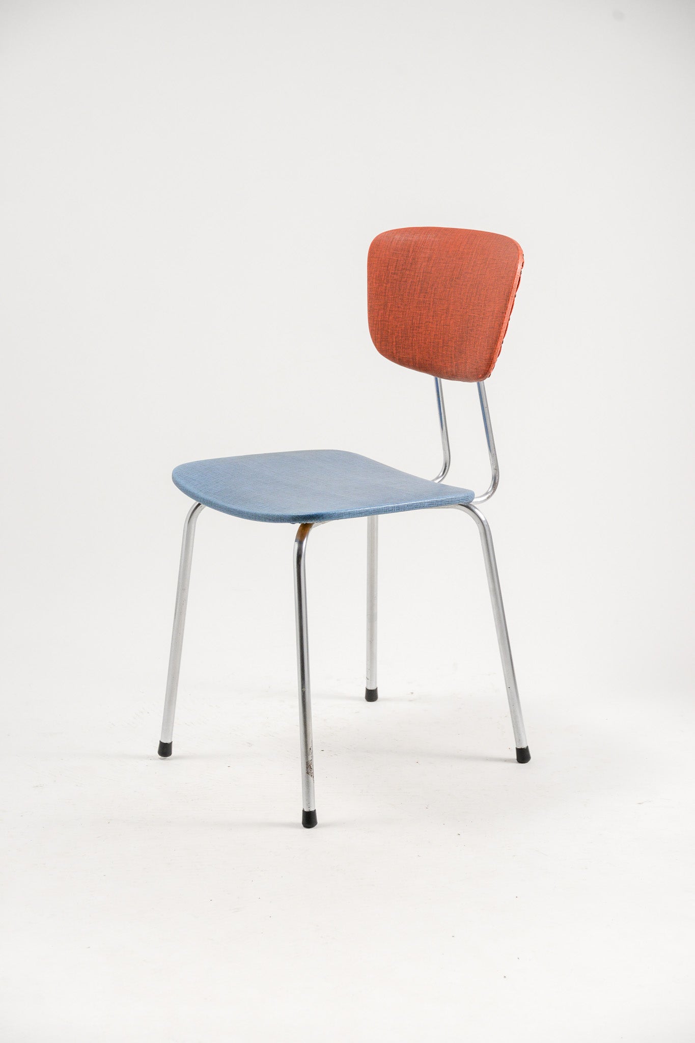 Red & Blue Fabric Side Chair / 赤×ブルー ファブリックチェア