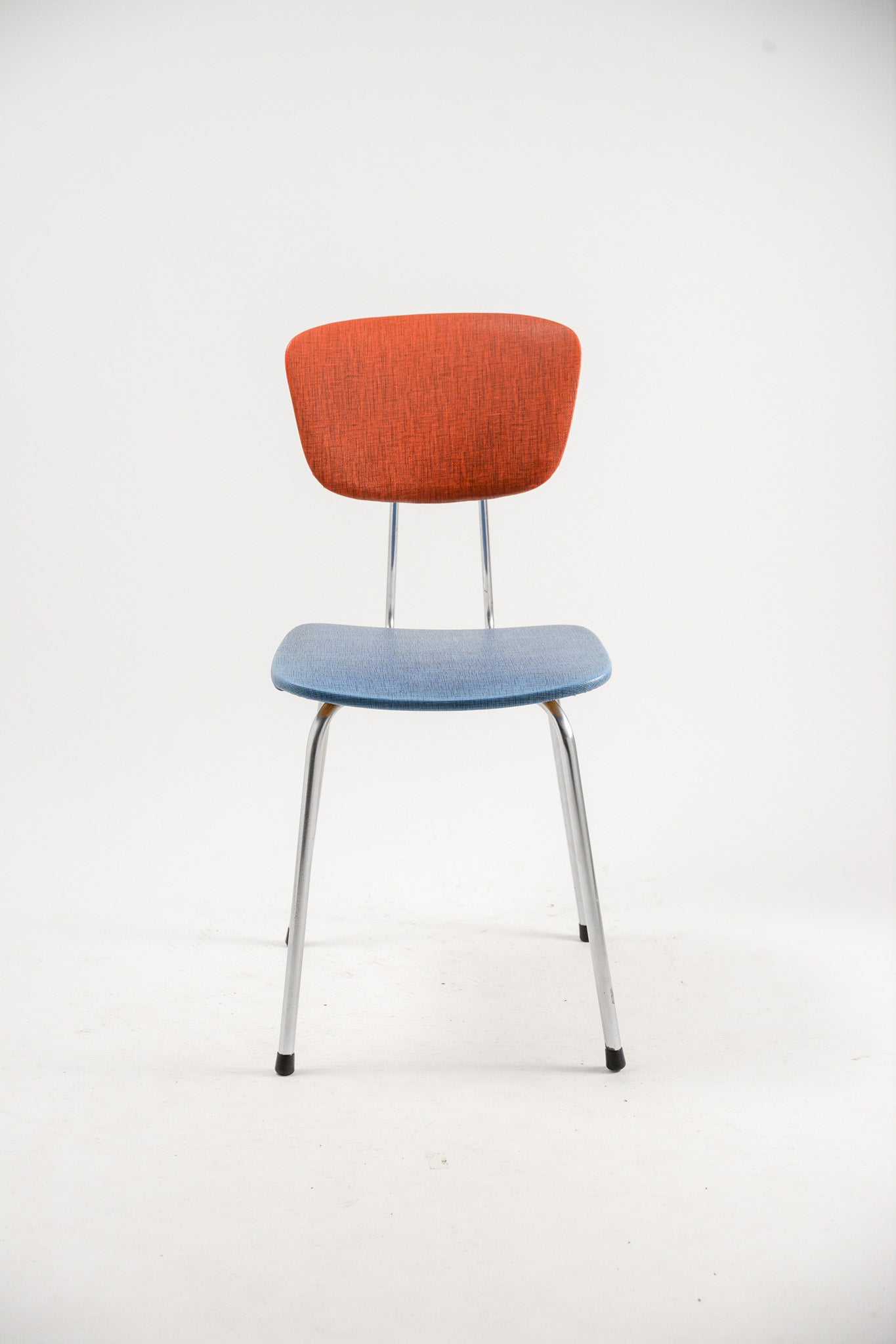 Red & Blue Fabric Side Chair / 赤×ブルー ファブリックチェア