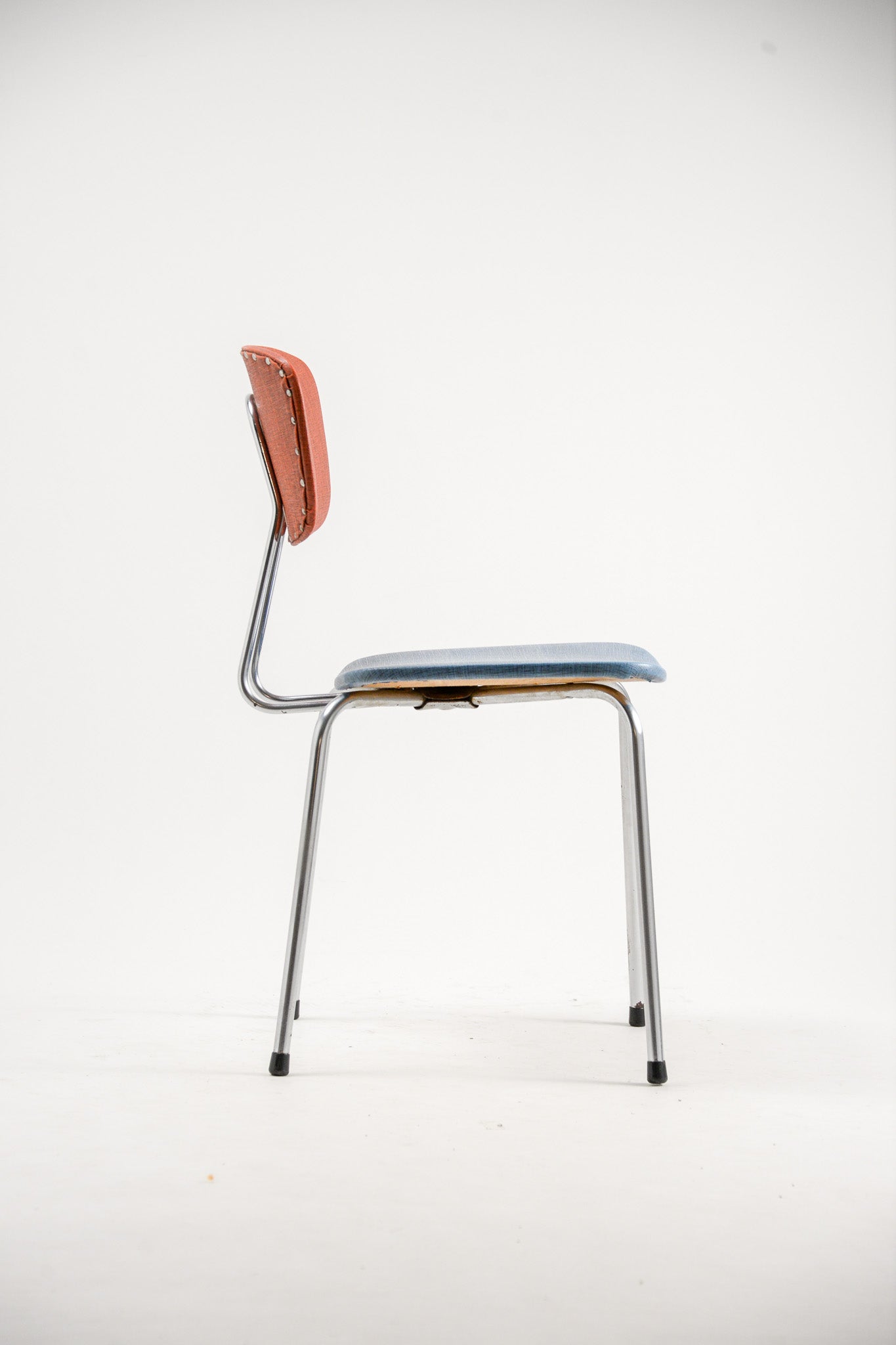 Red & Blue Fabric Side Chair / 赤×ブルー ファブリックチェア