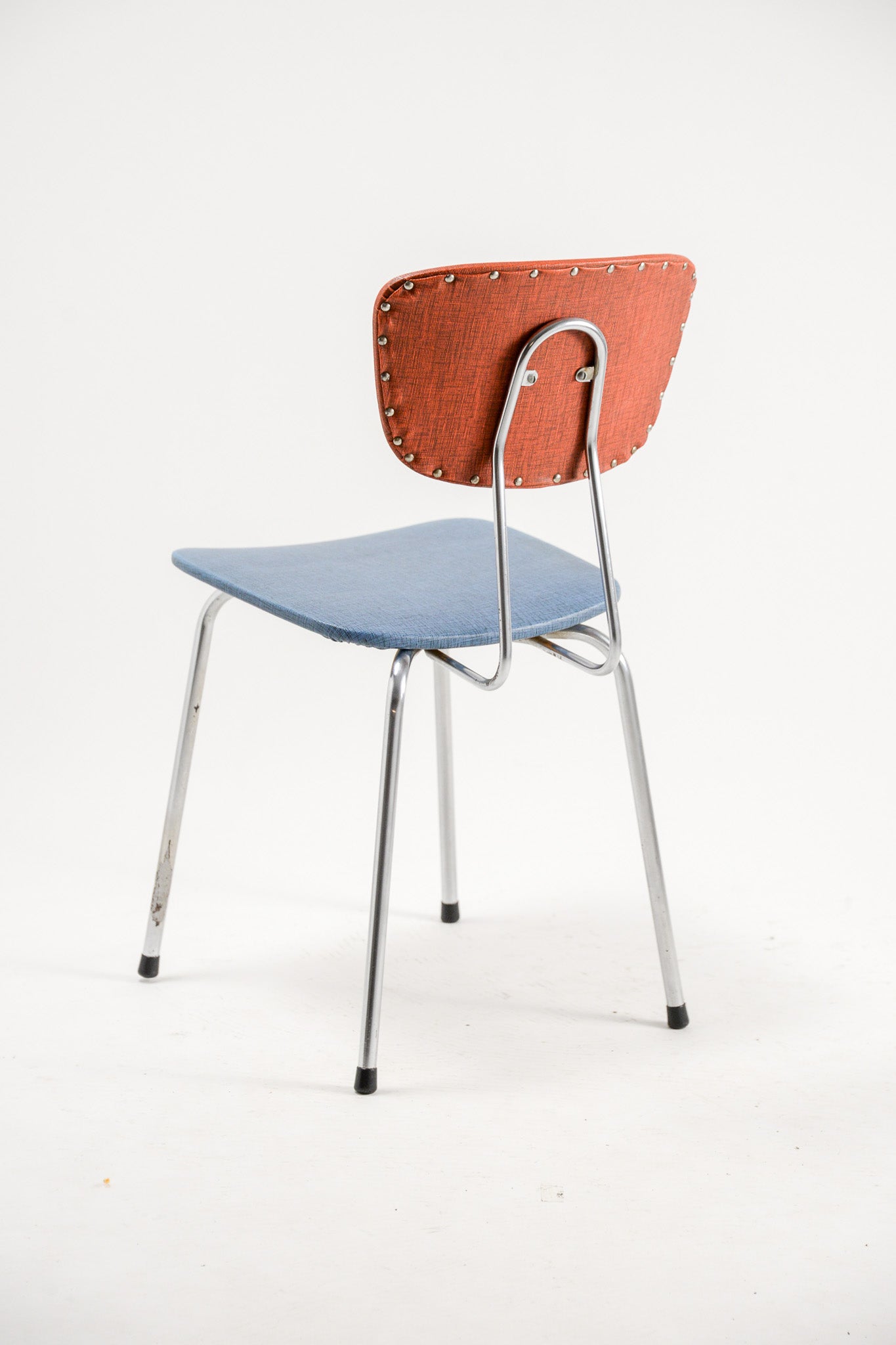 Red & Blue Fabric Side Chair / 赤×ブルー ファブリックチェア