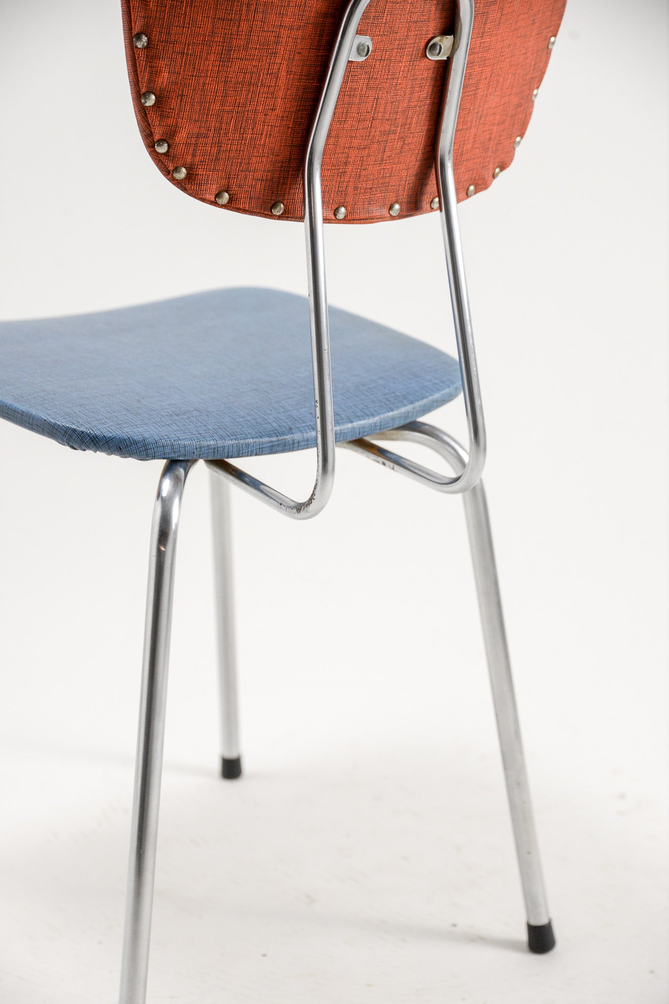 Red & Blue Fabric Side Chair / 赤×ブルー ファブリックチェア