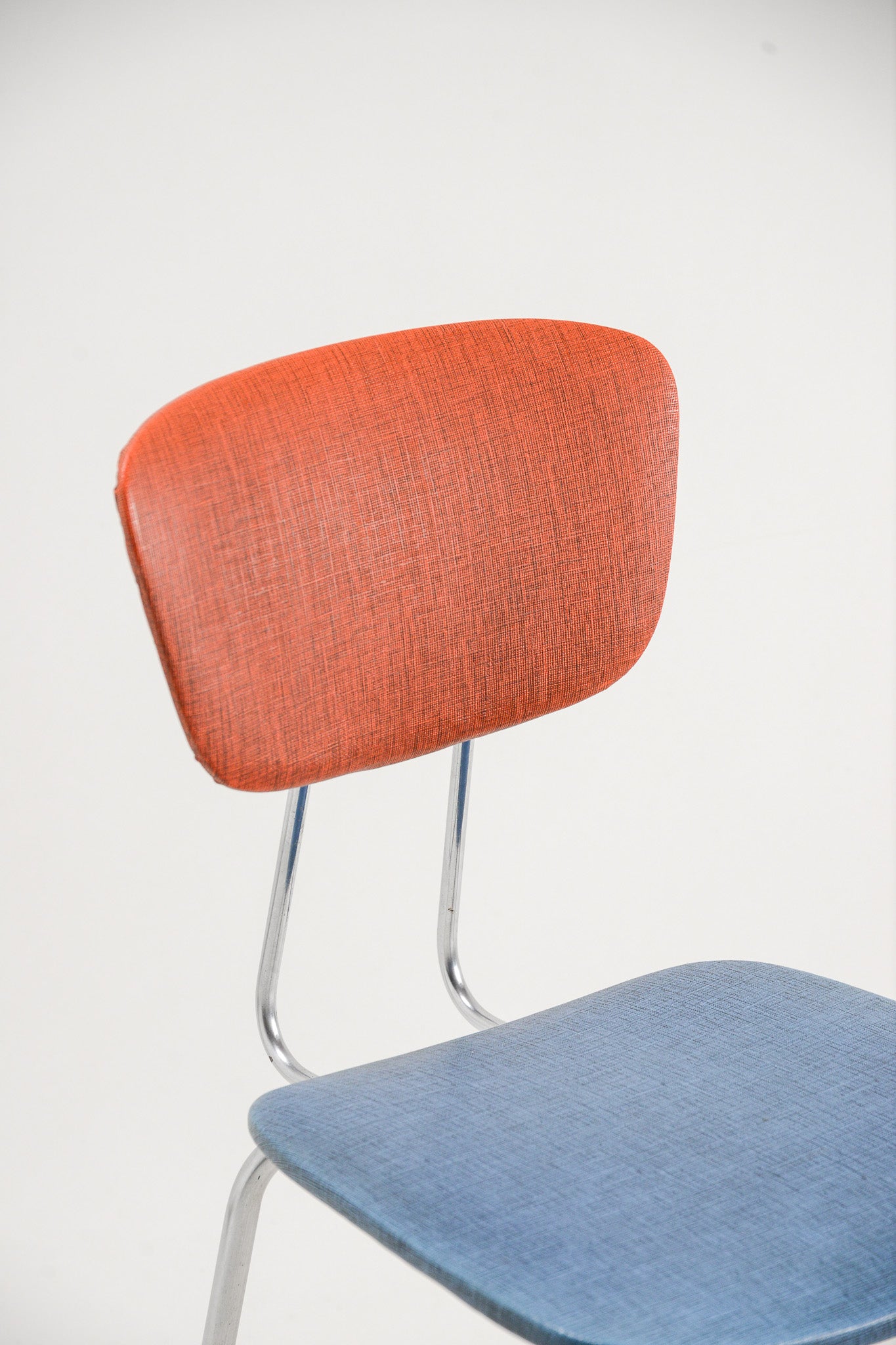 Red & Blue Fabric Side Chair / 赤×ブルー ファブリックチェア