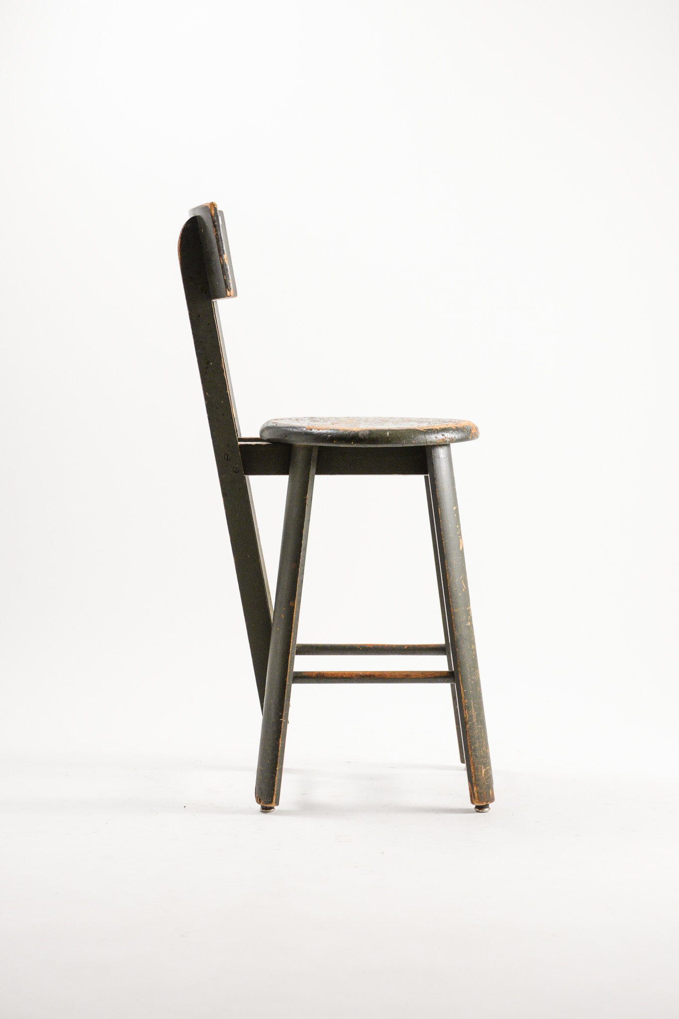Vintage Wooden High Stool / ヴィンテージ 木製ハイスツール
