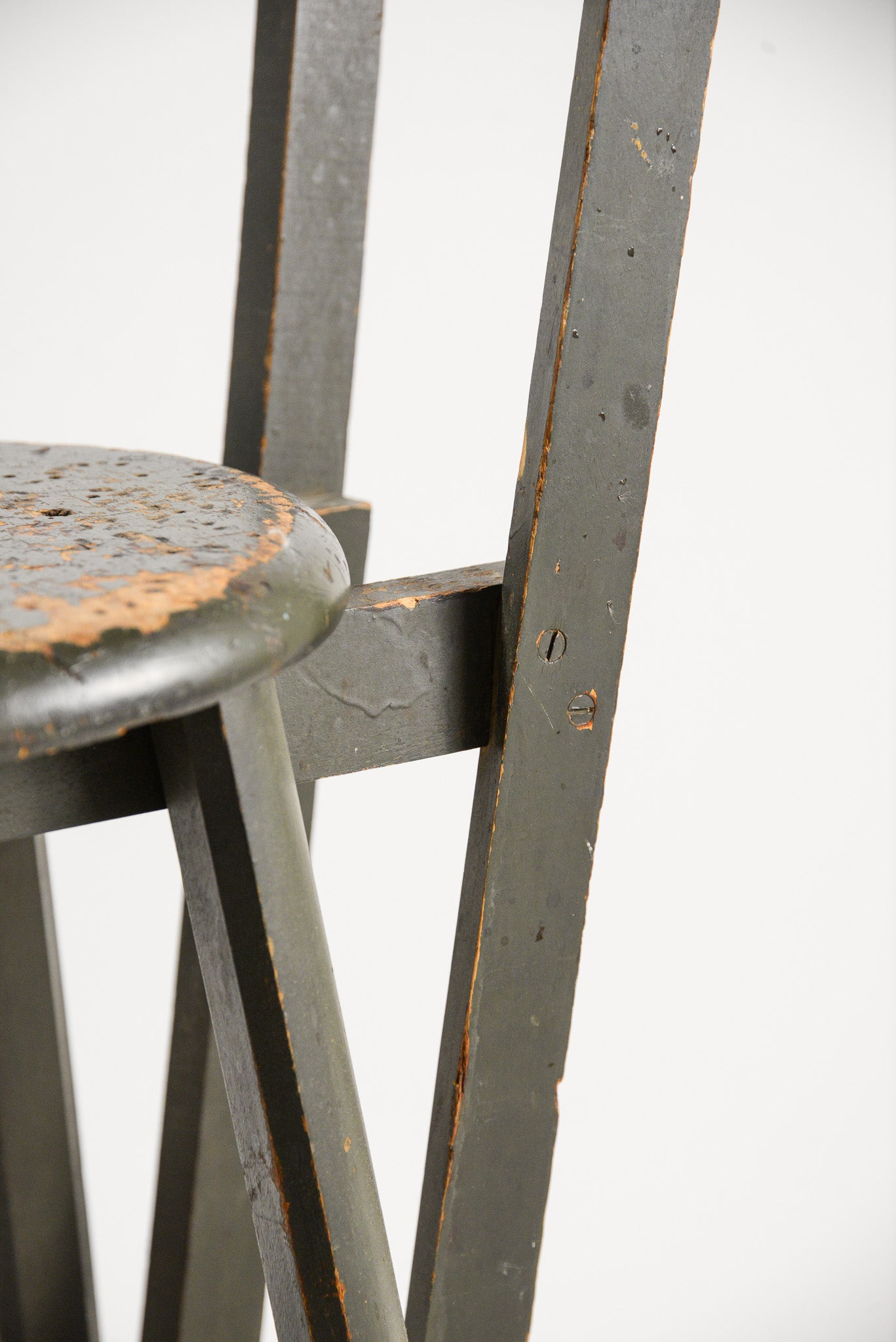 Vintage Wooden High Stool / ヴィンテージ 木製ハイスツール