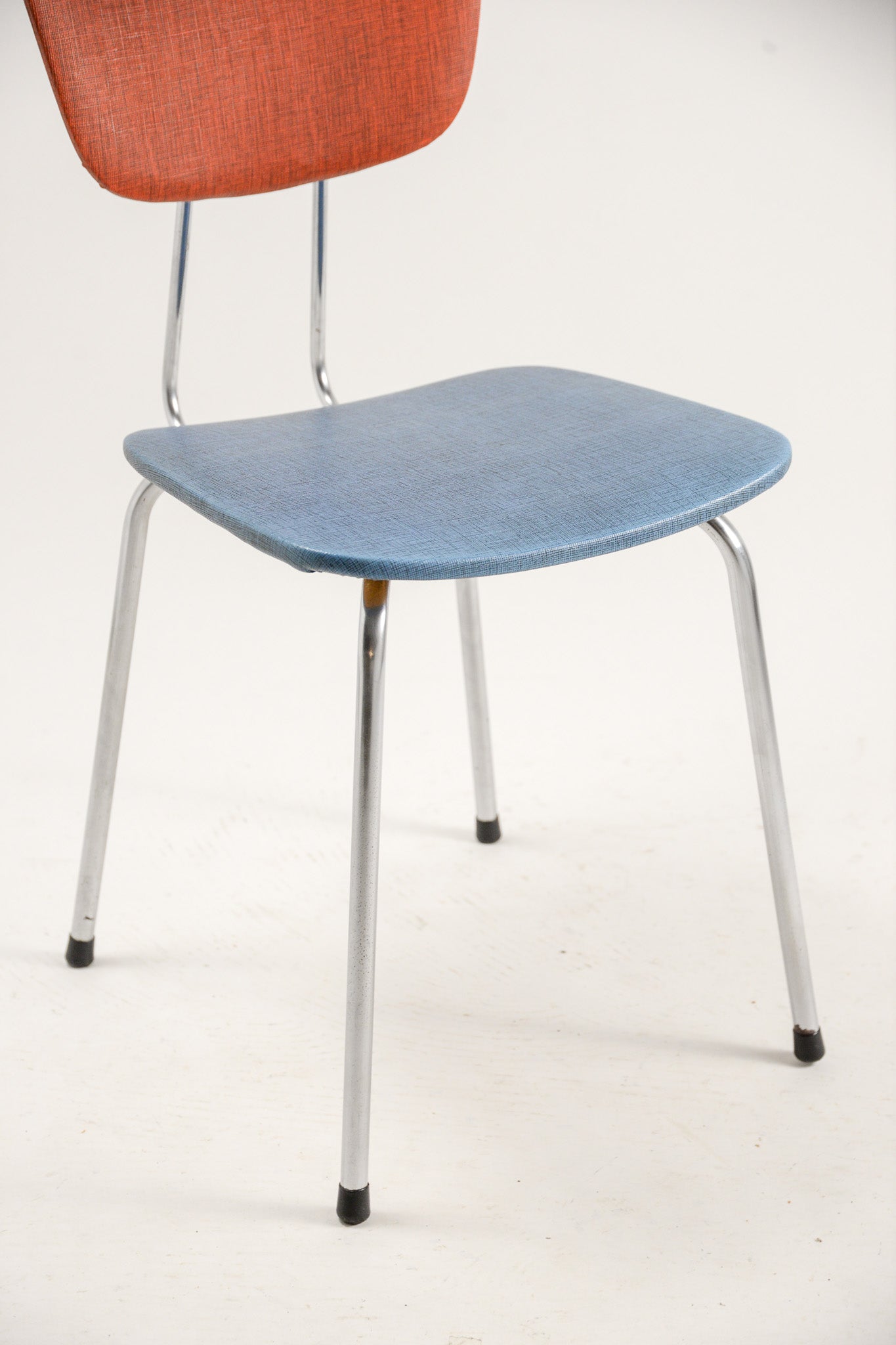 Red & Blue Fabric Side Chair / 赤×ブルー ファブリックチェア