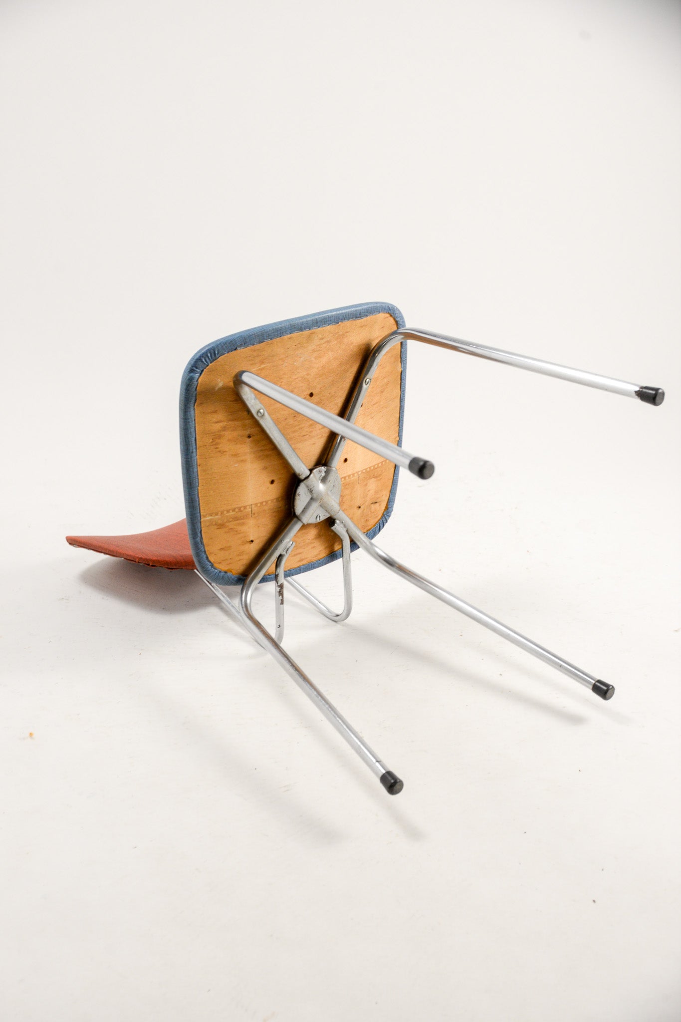 Red & Blue Fabric Side Chair / 赤×ブルー ファブリックチェア