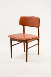 Dining Chair with Orange Faux Leather / ダイニングチェア（オレンジフェイクレザー）