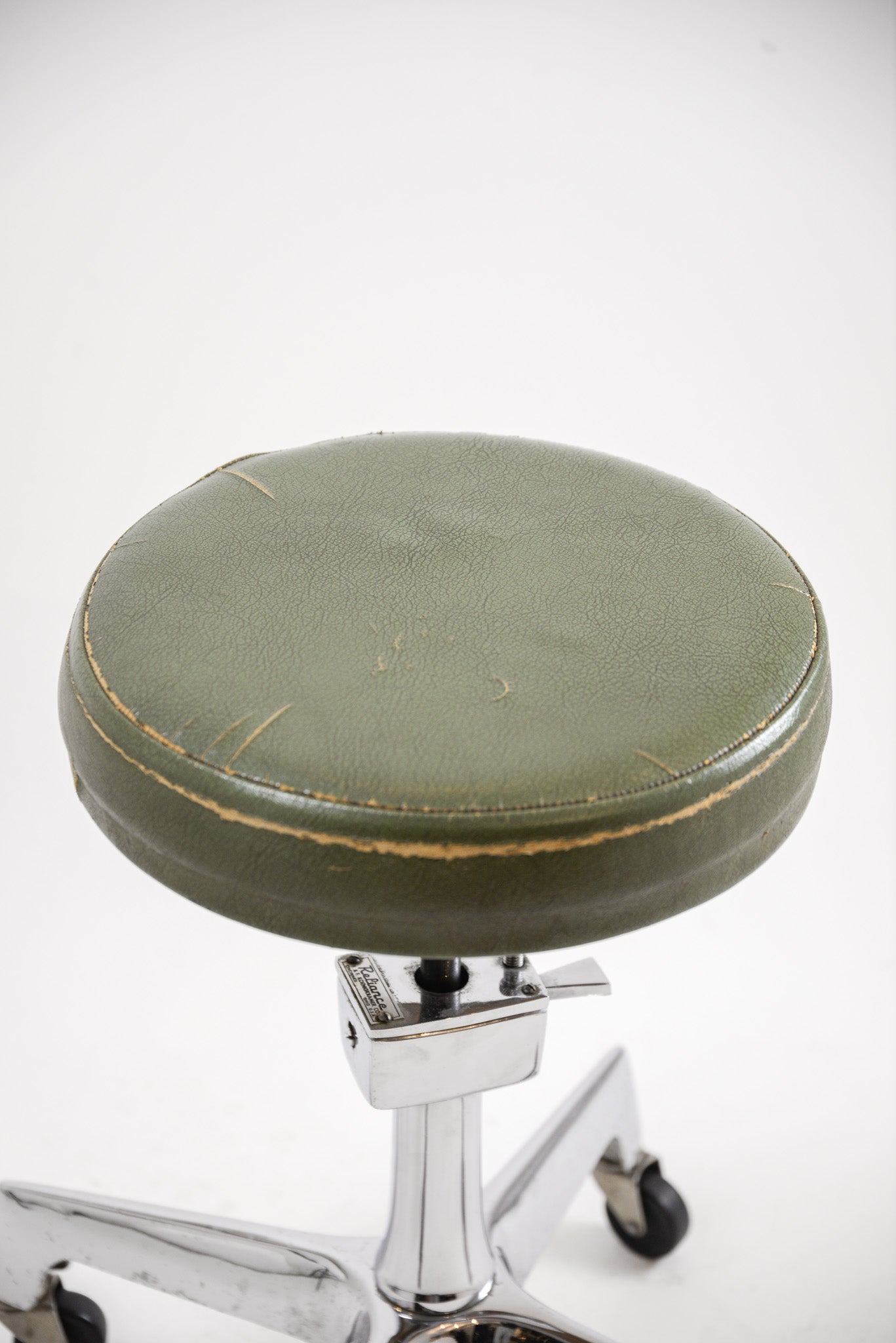 Adjustable Chrome Caster Stool by F&F Koenigkramer  / 昇降式クローム脚キャスター付スツール