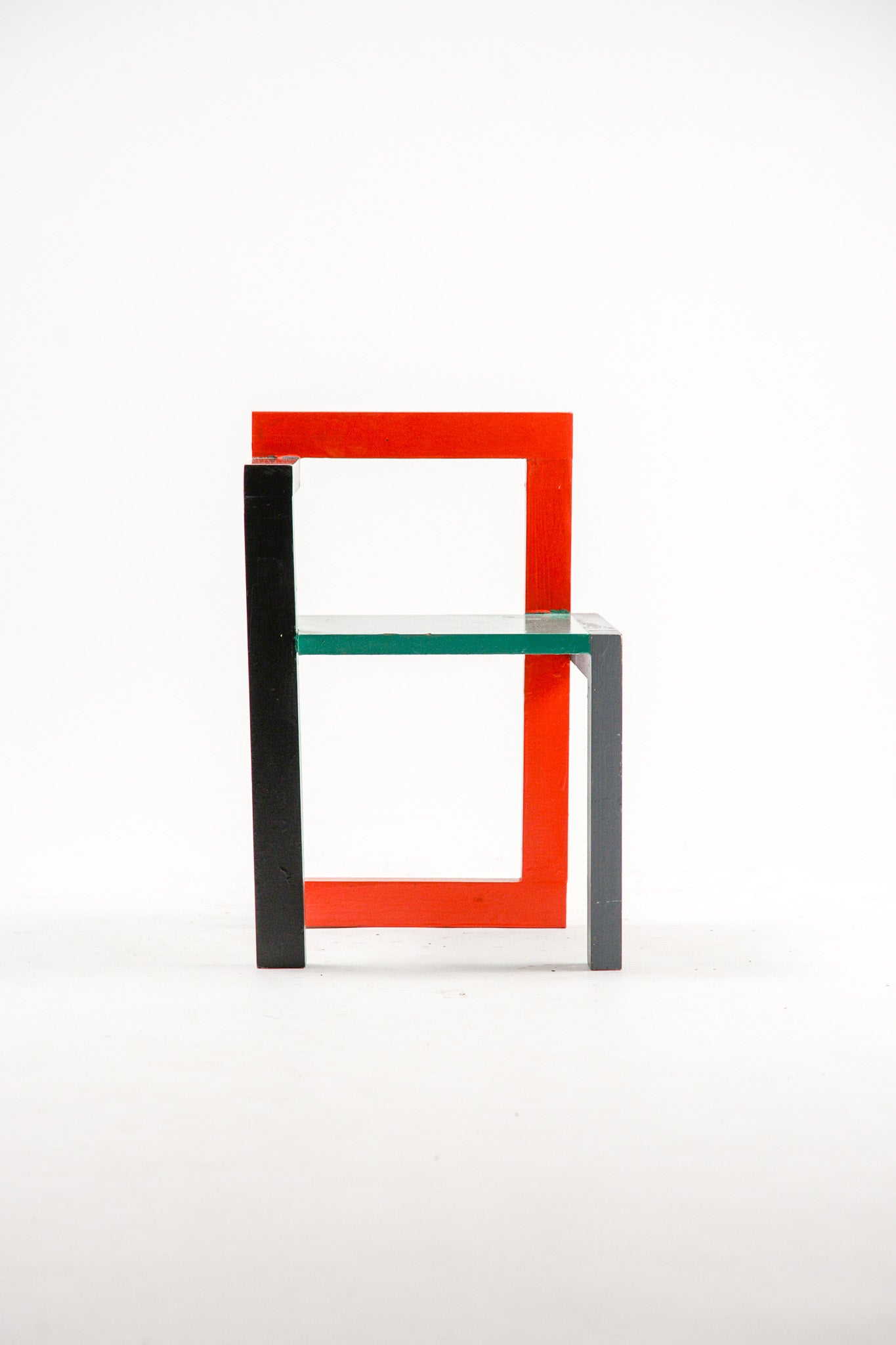 Geometric Tri-color Children's Chair / 赤・緑・グレー 子供イス