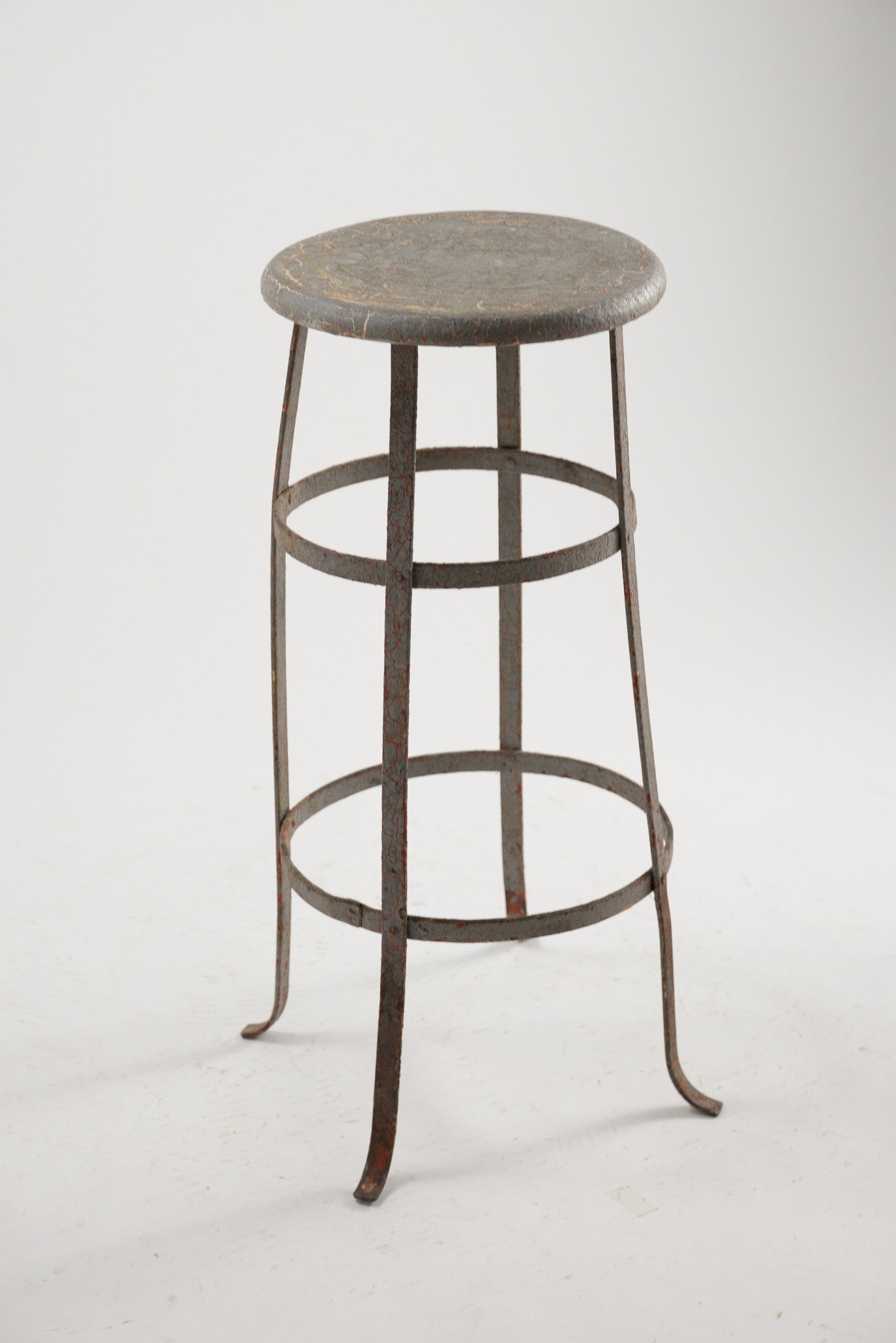 『vintage 丸椅子』ハイスツール　vintageアメリカ製　P.F.S購入 Vintage Metal High Stool / ヴィンテージメタルハイスツール – STORE