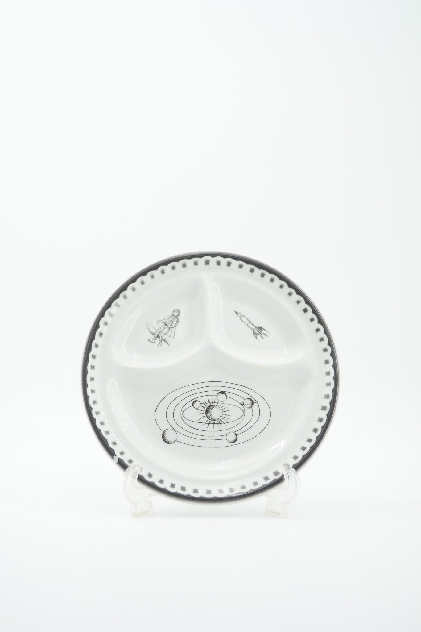 Ceramic Plate Plane and Planets / 陶器皿 飛行機と惑星