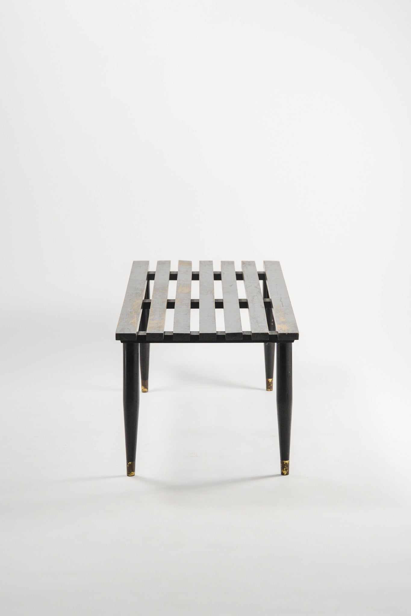 Black Wooden Coffee Table / ブラックペイント ウッド コーヒーテーブル