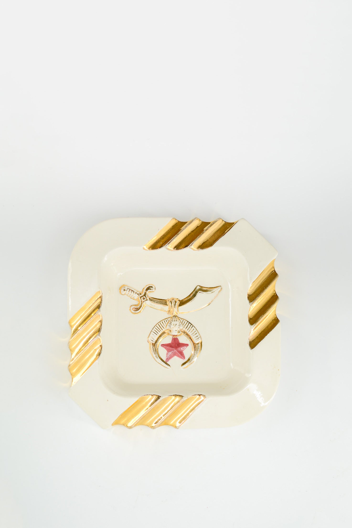 Freemasonry Ceramic Ashtray / フリーメイソン 陶器灰皿