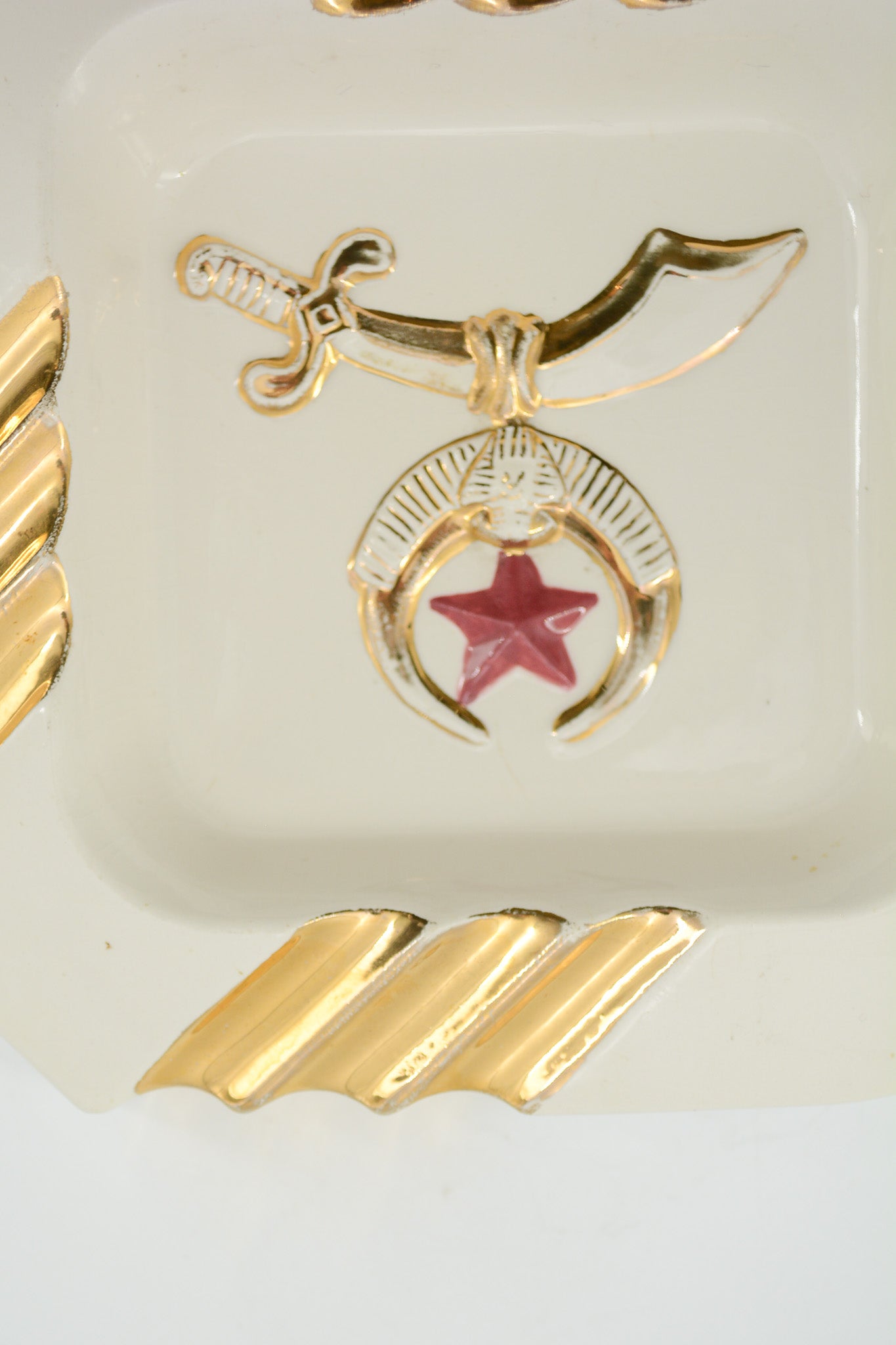 Freemasonry Ceramic Ashtray / フリーメイソン 陶器灰皿