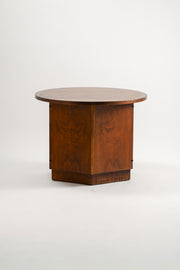 Round Side Table Octagon Base "LANE " / ウッドラウンドテーブル（LANE社製）