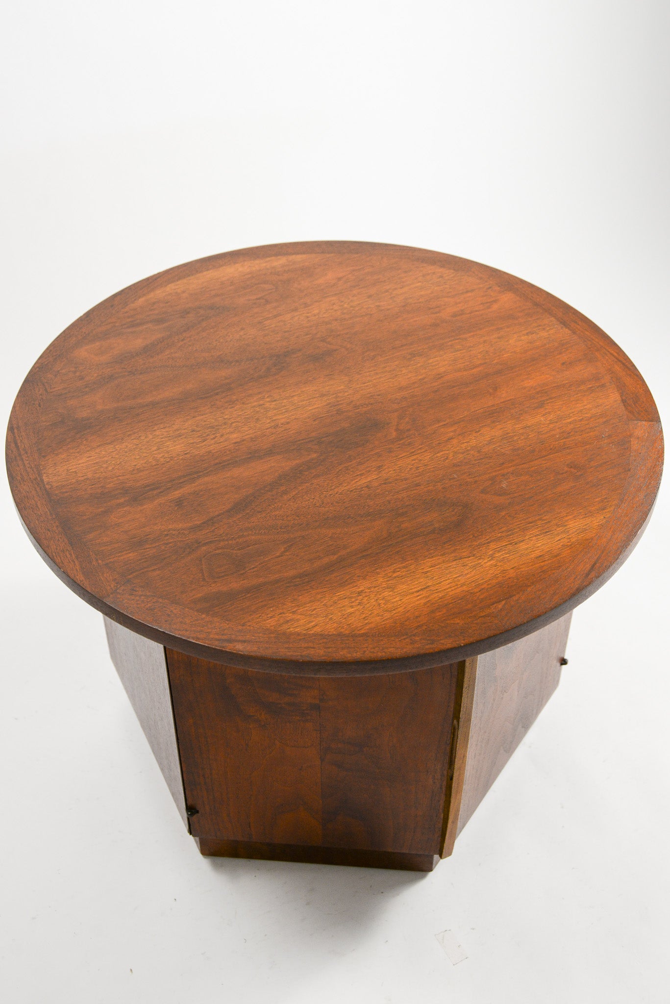 Round Side Table Octagon Base "LANE " / ウッドラウンドテーブル（LANE社製）