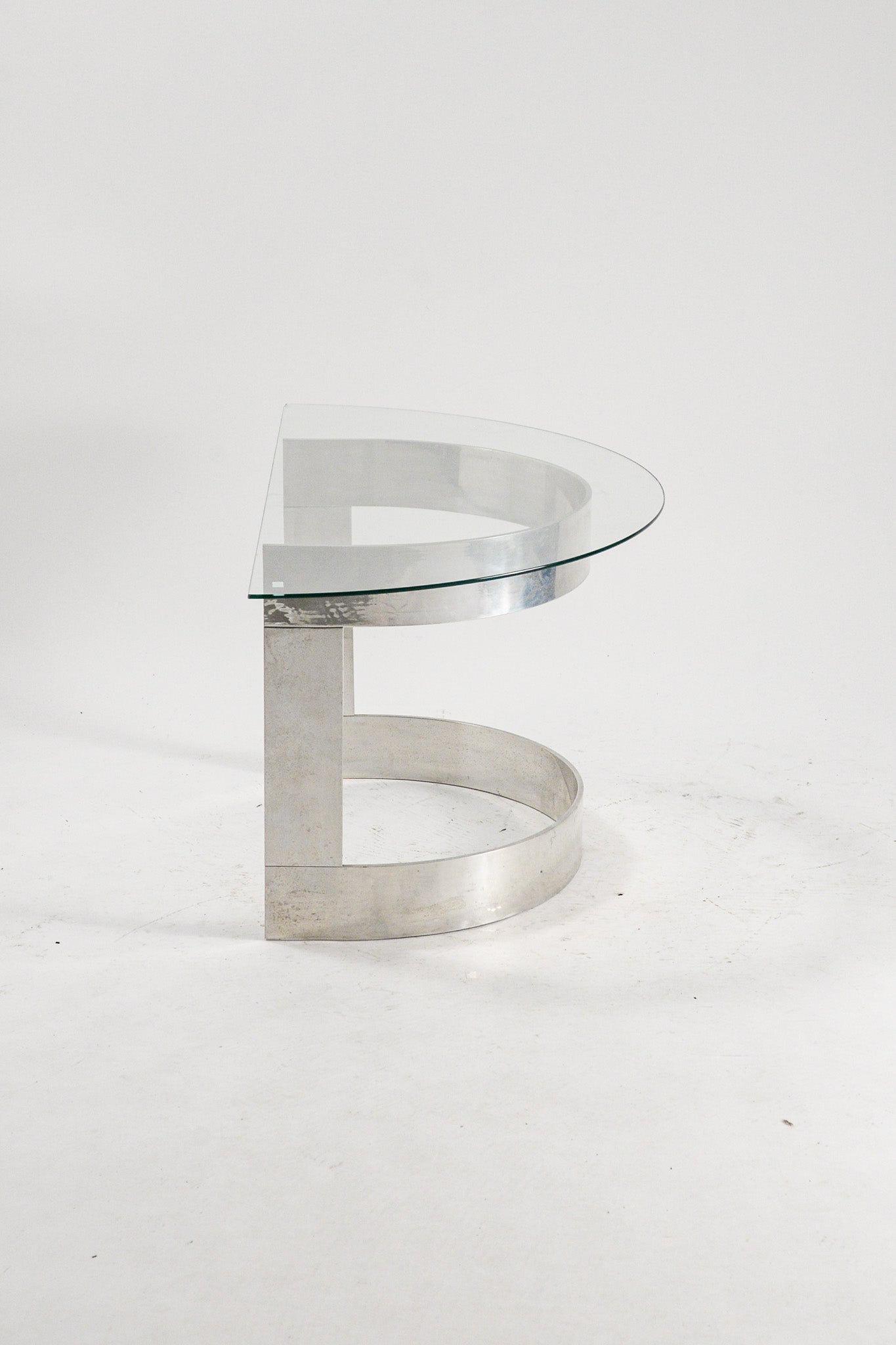 Semicircle Glass Top Table / 半円ガラストップテーブル