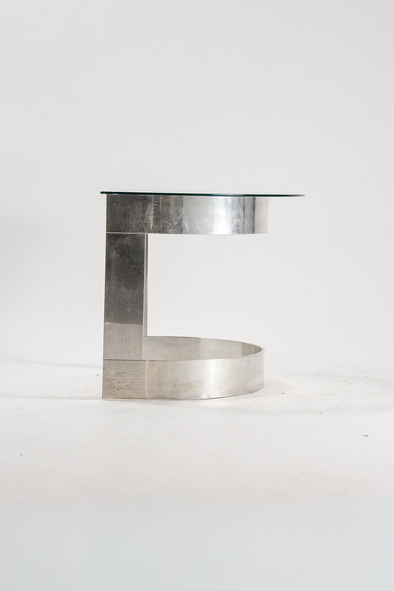 Semicircle Glass Top Table / 半円ガラストップテーブル