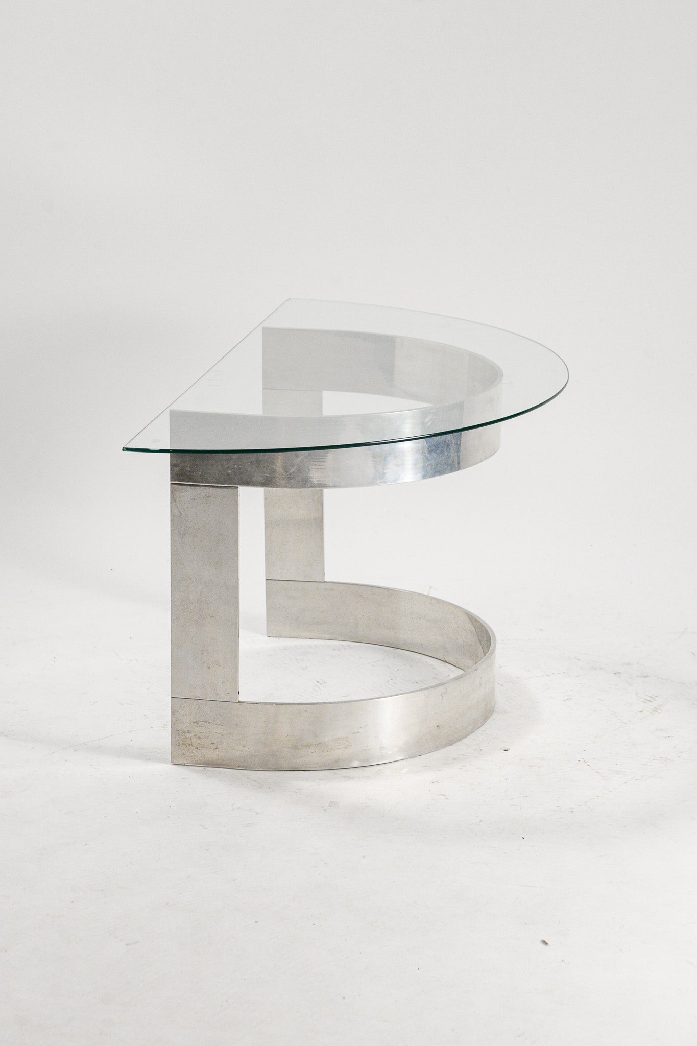 Semicircle Glass Top Table / 半円ガラストップテーブル