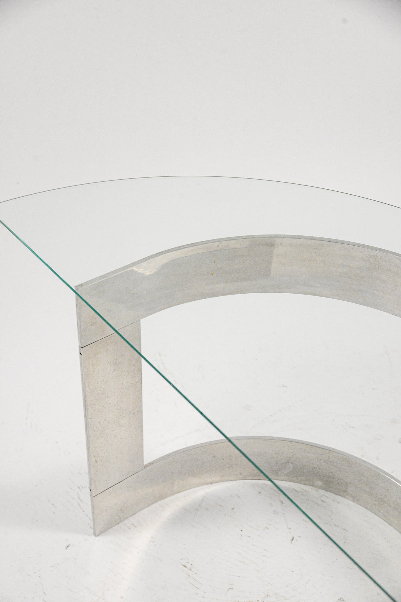 Semicircle Glass Top Table / 半円ガラストップテーブル