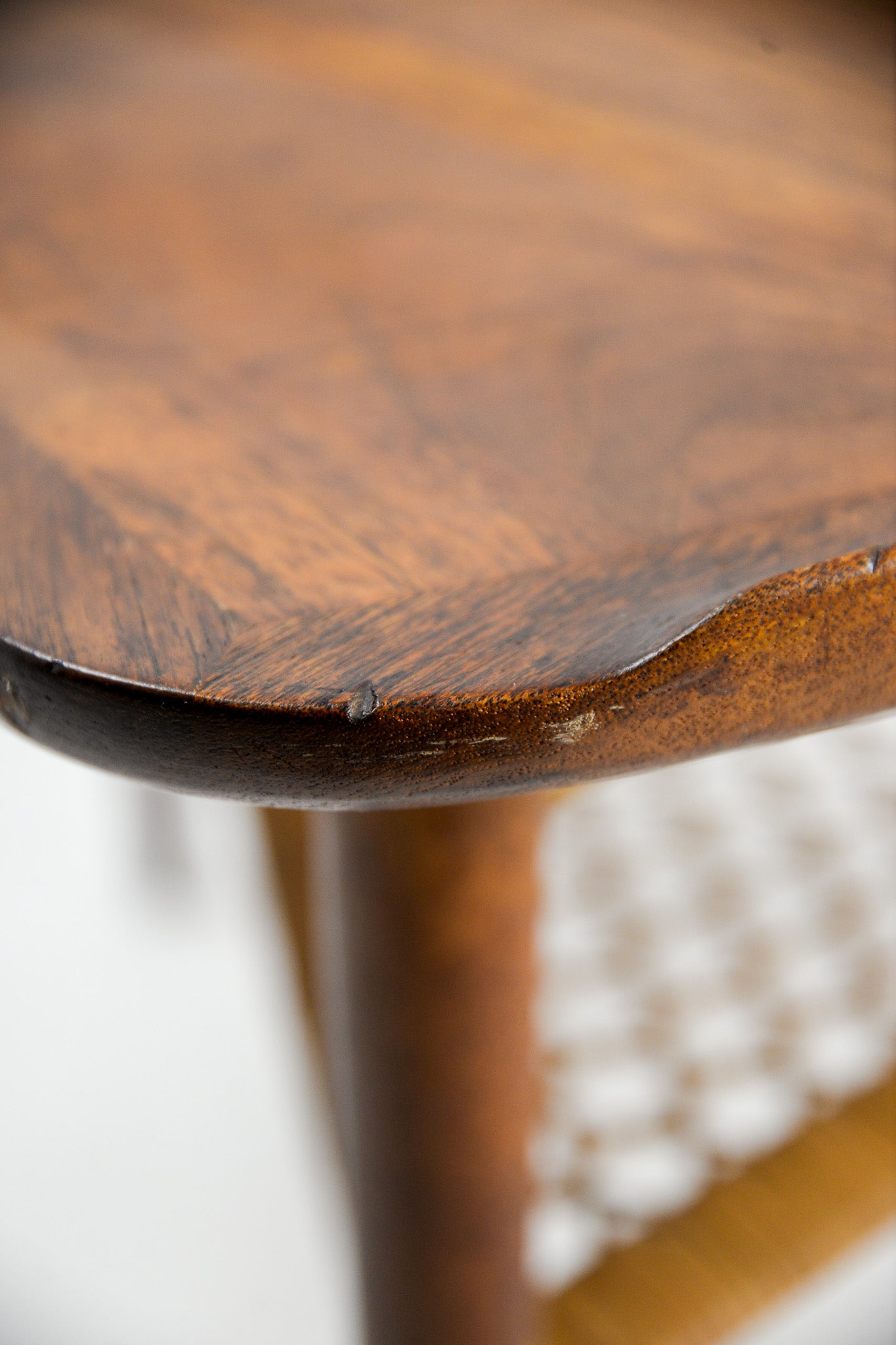 Triangular Coffee Table with Cane Shelf by Johannes Andersen / ヨハネス・アンデルセン 三角形コーヒーテーブル（ラタン棚付き）