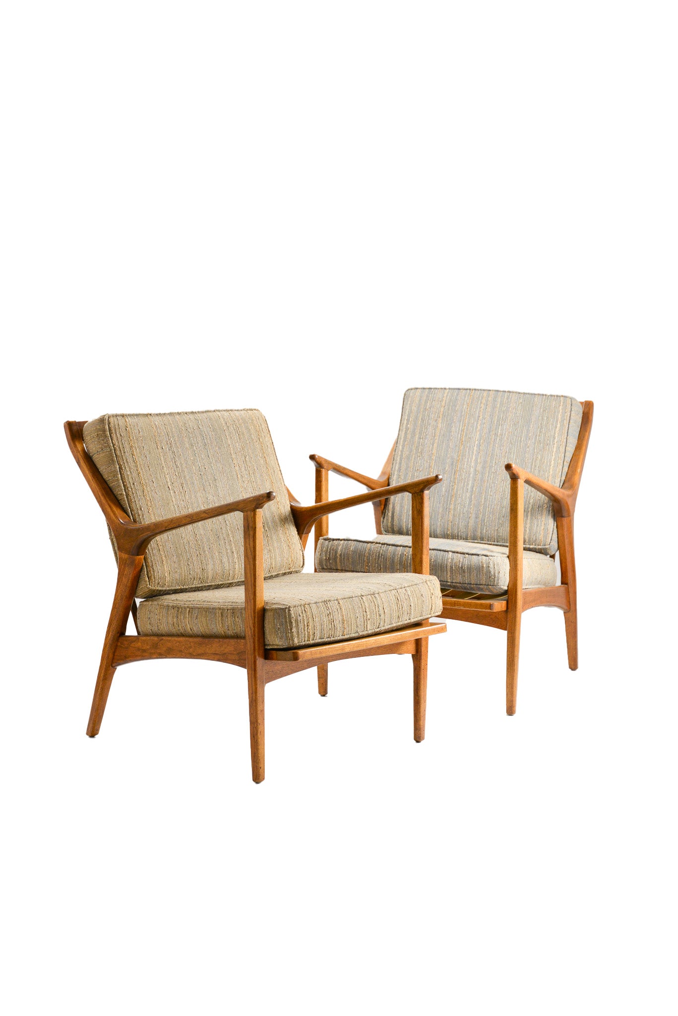 Wooden Arm Fabric Chair / 木製アームファブリックチェア