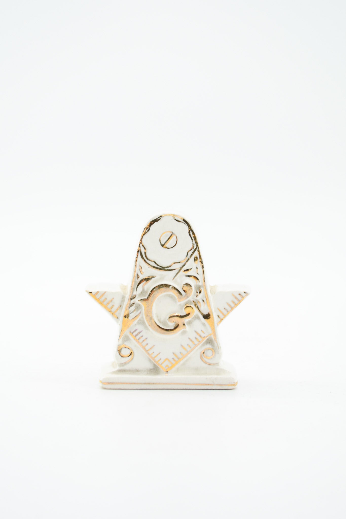 Masonic Porcelain Salt Shaker / フリーメイソン 陶器製 ソルトシェーカー