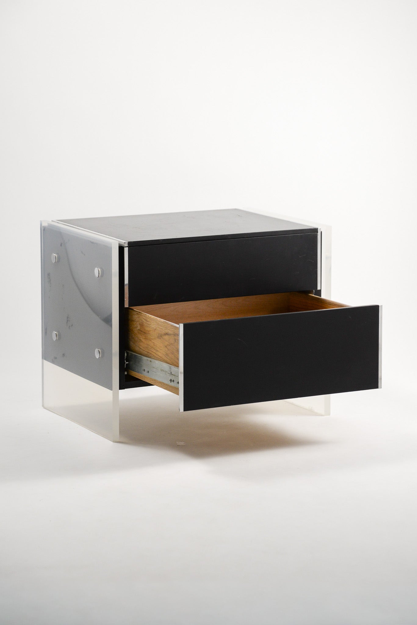 Lucite Drawer Side Table / アクリル引き出し付き サイドテーブル
