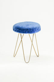 MOFU MOFU Stool Blue / モフモフ スツール（青×ゴールド）