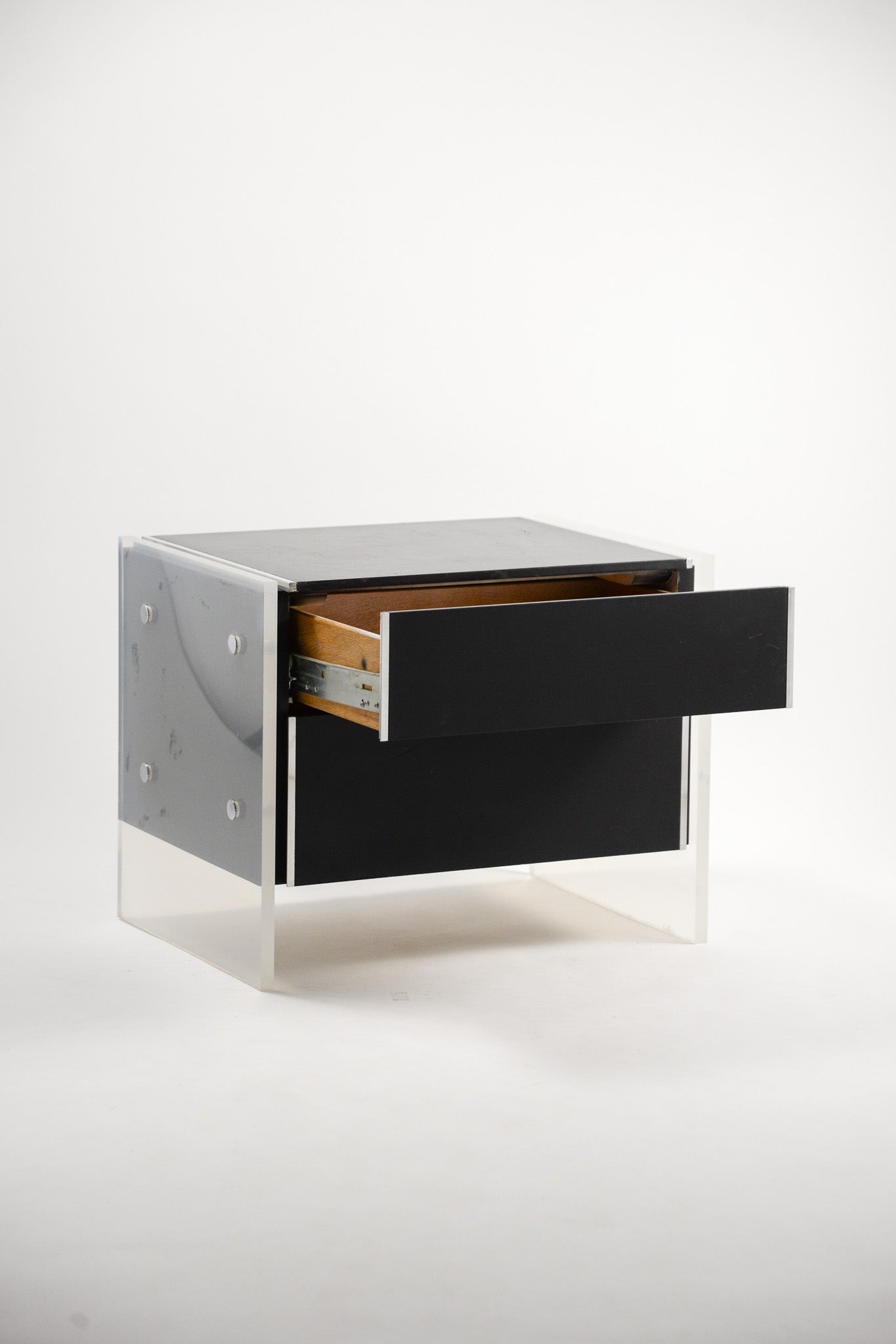 Lucite Drawer Side Table / アクリル引き出し付き サイドテーブル