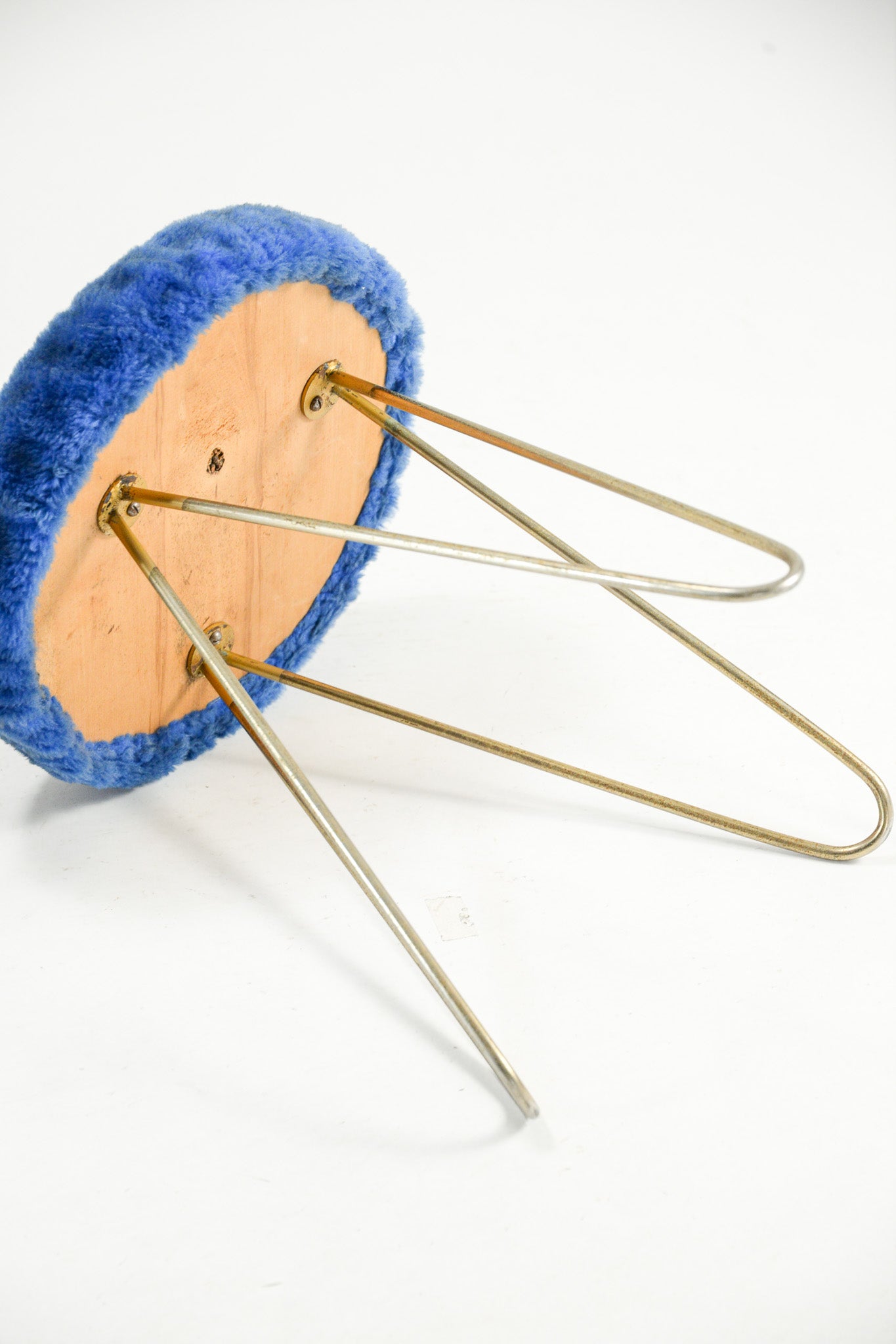 MOFU MOFU Stool Blue / モフモフ スツール（青×ゴールド）