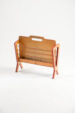 Vintage Wood & Red Wire Book Rack / ビンテージ ウッド×レッドワイヤー ブックラック