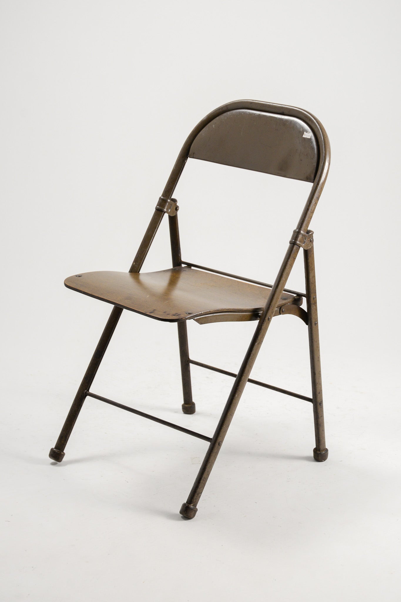 Folding Chair with Wood Seat & Metal Frame / 木座面×メタル 折りたたみイス