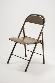 Folding Chair with Wood Seat & Metal Frame / 木座面×メタル 折りたたみイス