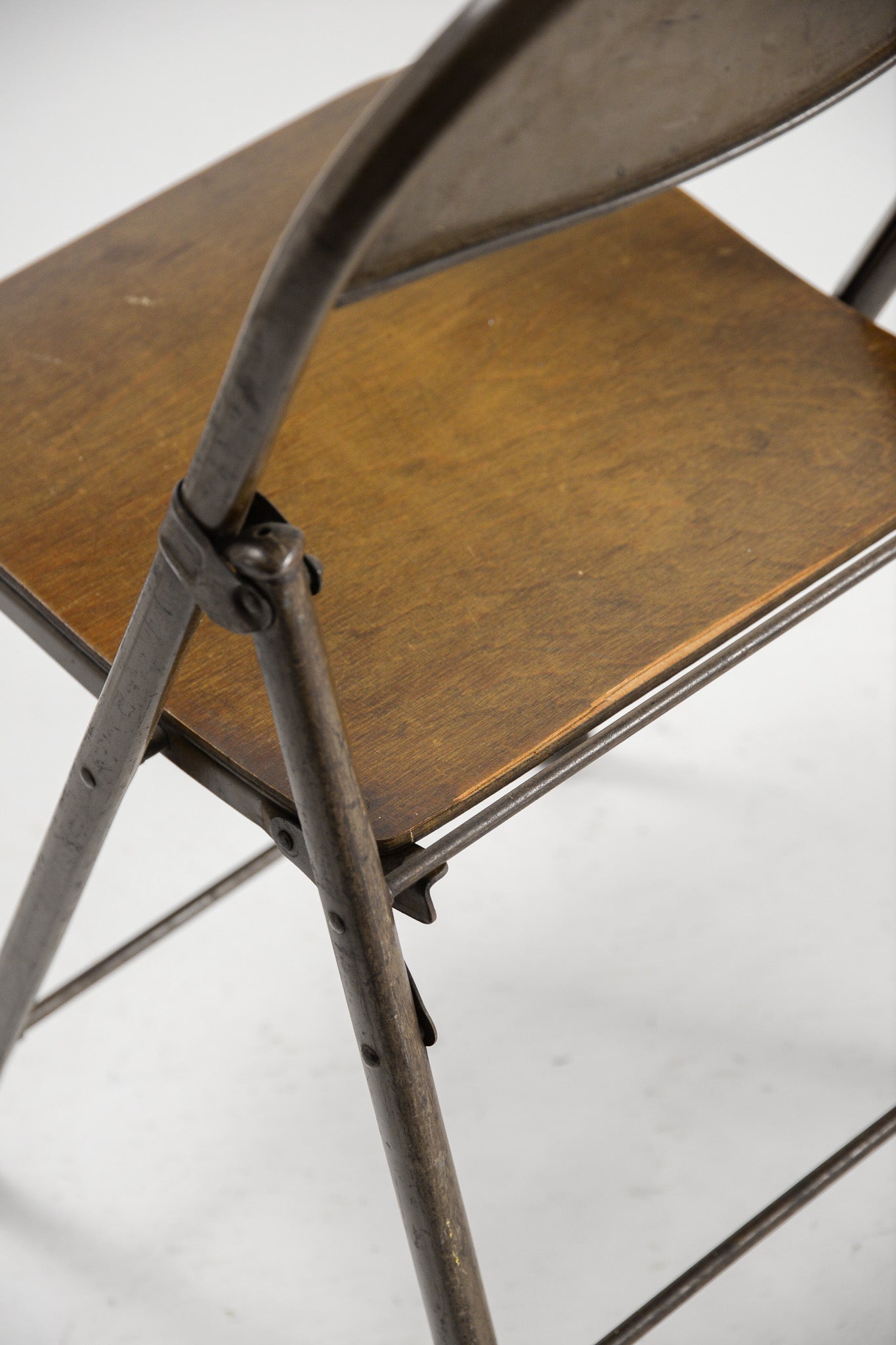 Folding Chair with Wood Seat & Metal Frame / 木座面×メタル 折りたたみイス