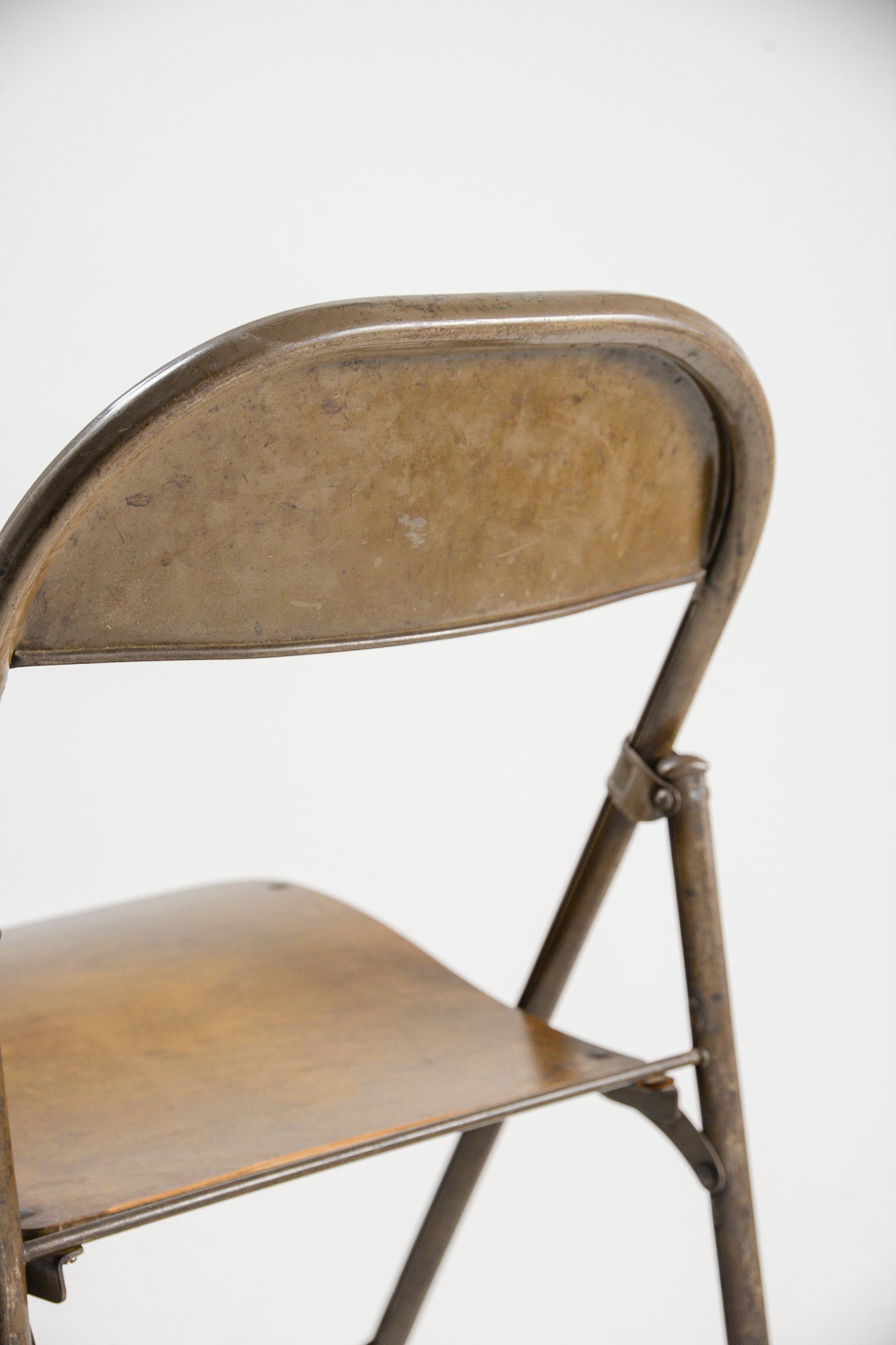 Folding Chair with Wood Seat & Metal Frame / 木座面×メタル 折りたたみイス