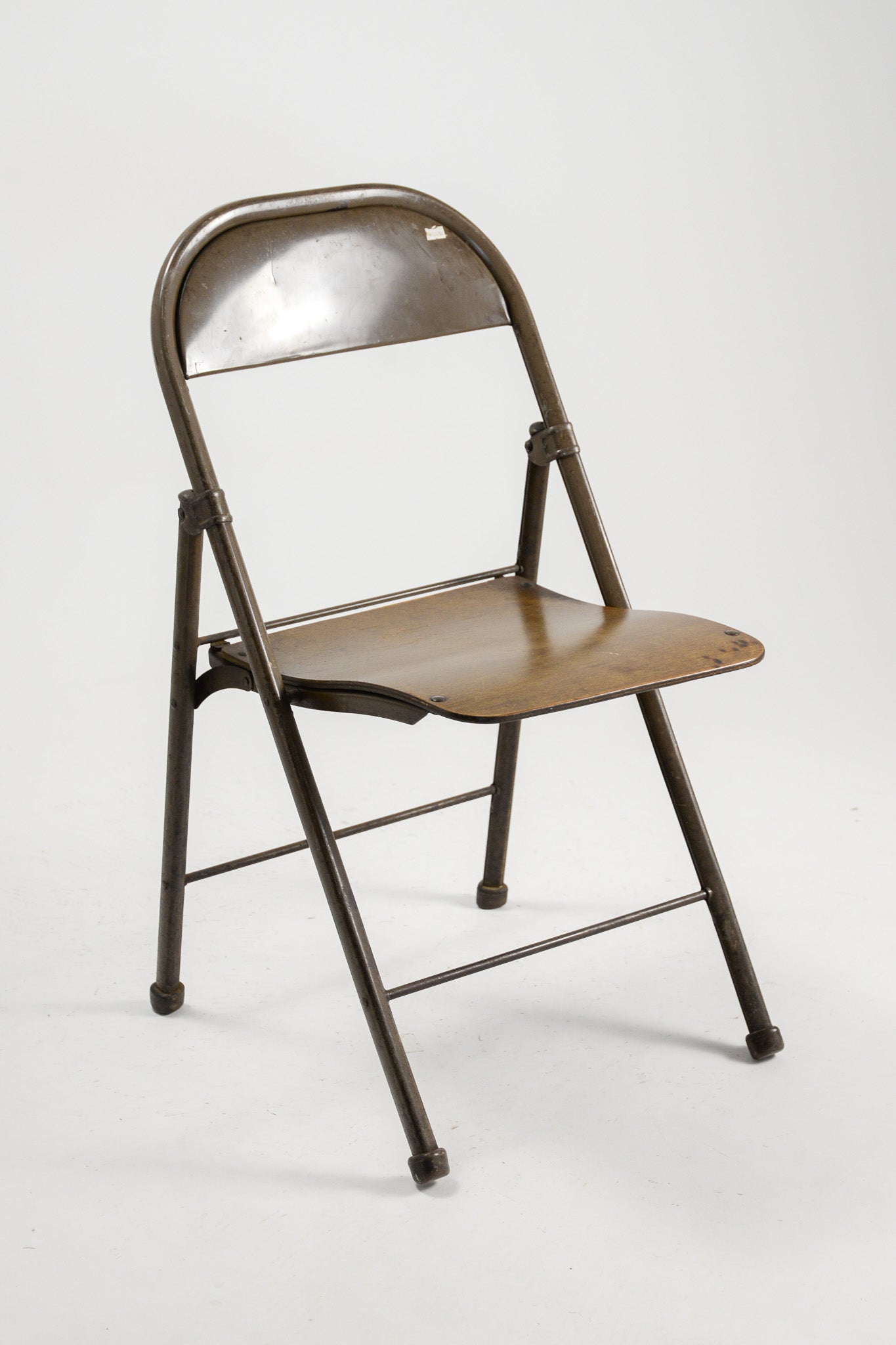 Folding Chair with Wood Seat & Metal Frame / 木座面×メタル 折りたたみイス