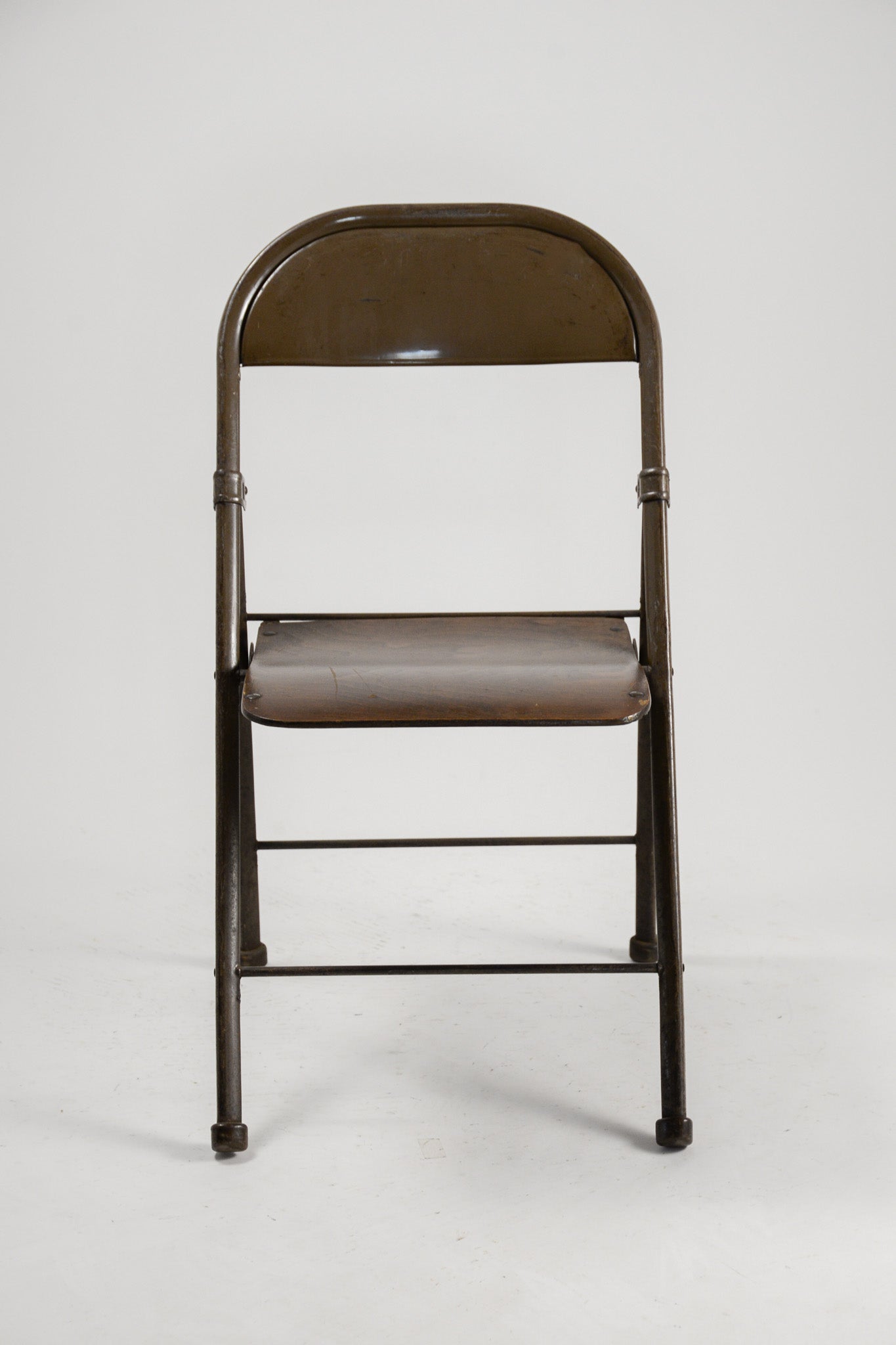 Folding Chair with Wood Seat &amp; Metal Frame / 木座面×メタル 折りたたみイス
