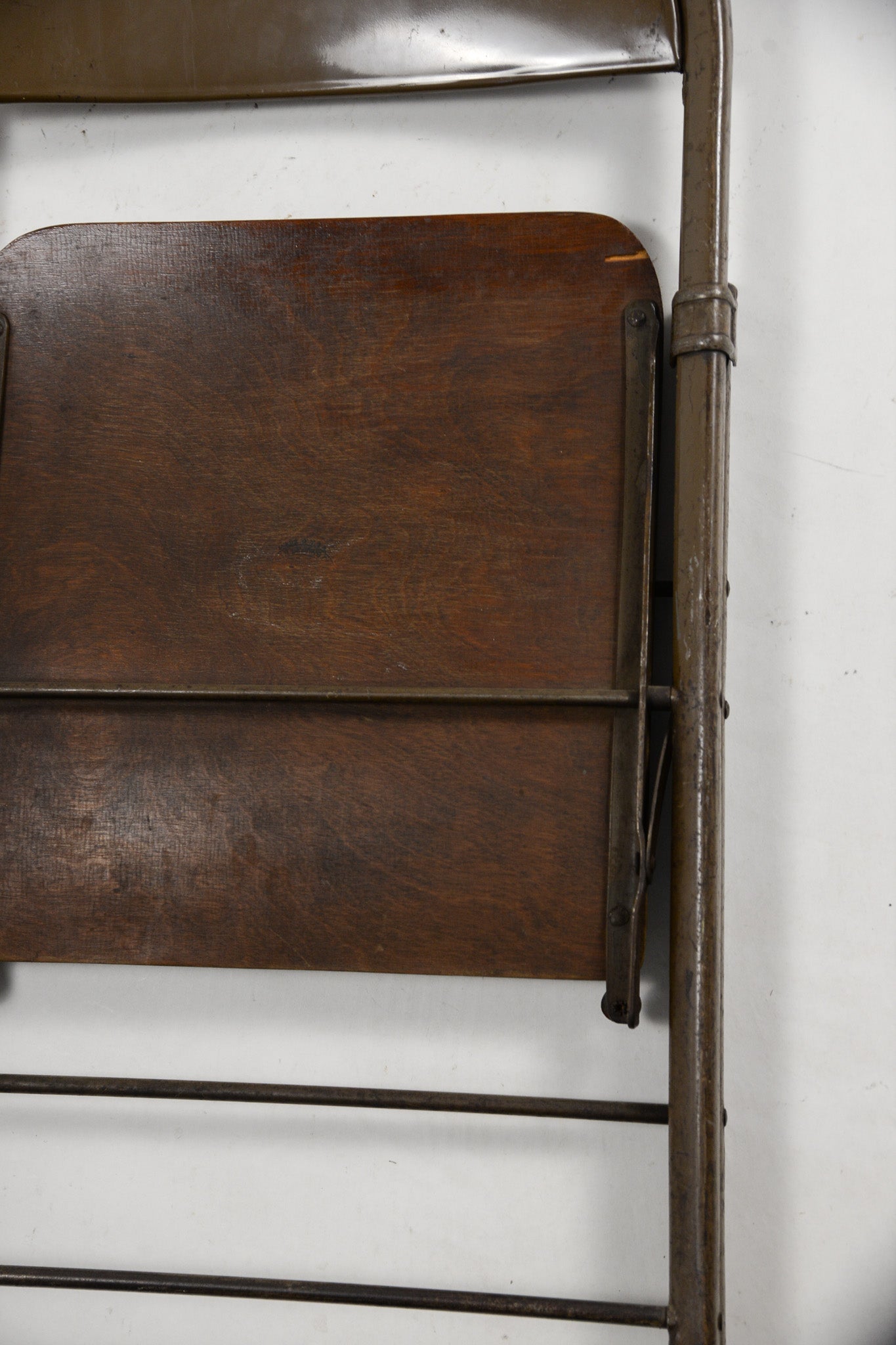 Folding Chair with Wood Seat &amp; Metal Frame / 木座面×メタル 折りたたみイス