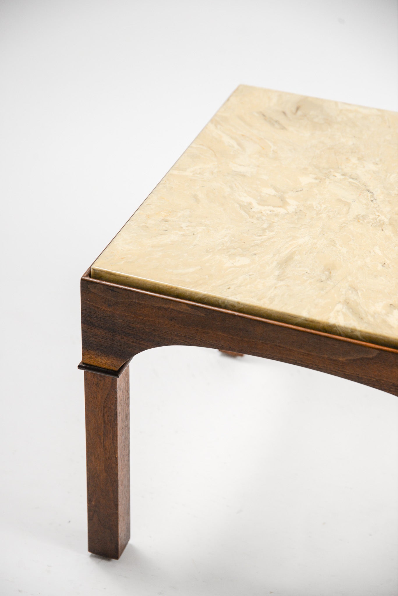 Square Table with Marble Top by John Keal for Brown Saltman/ 大理石天板スクエアテーブル