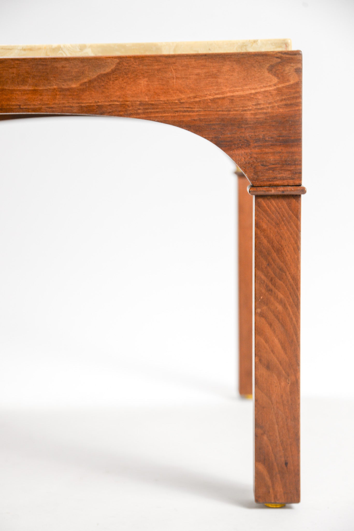 Square Table with Marble Top by John Keal for Brown Saltman/ 大理石天板スクエアテーブル