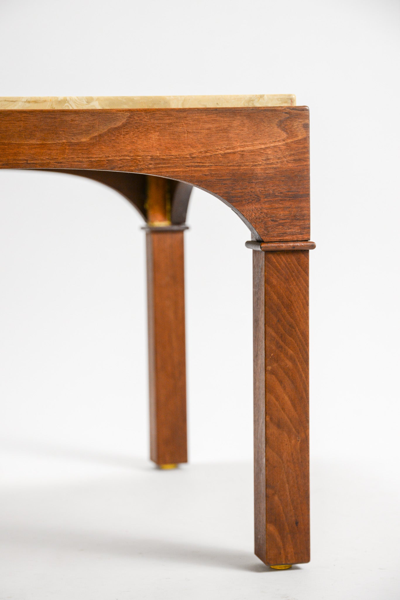 Square Table with Marble Top by John Keal for Brown Saltman/ 大理石天板スクエアテーブル