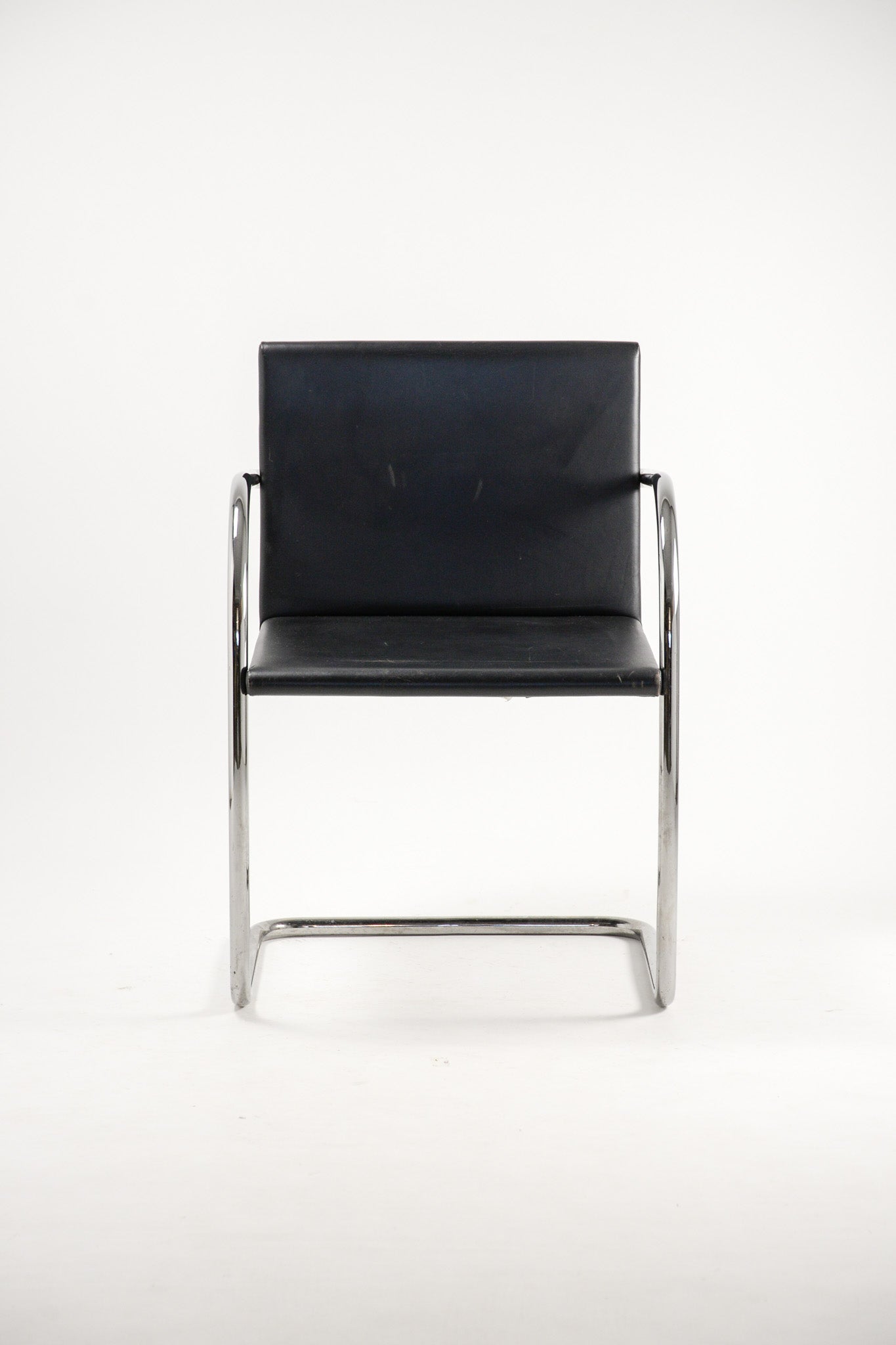 Black Leather Cantilever Chair / 黒レザーカンチレバーチェア