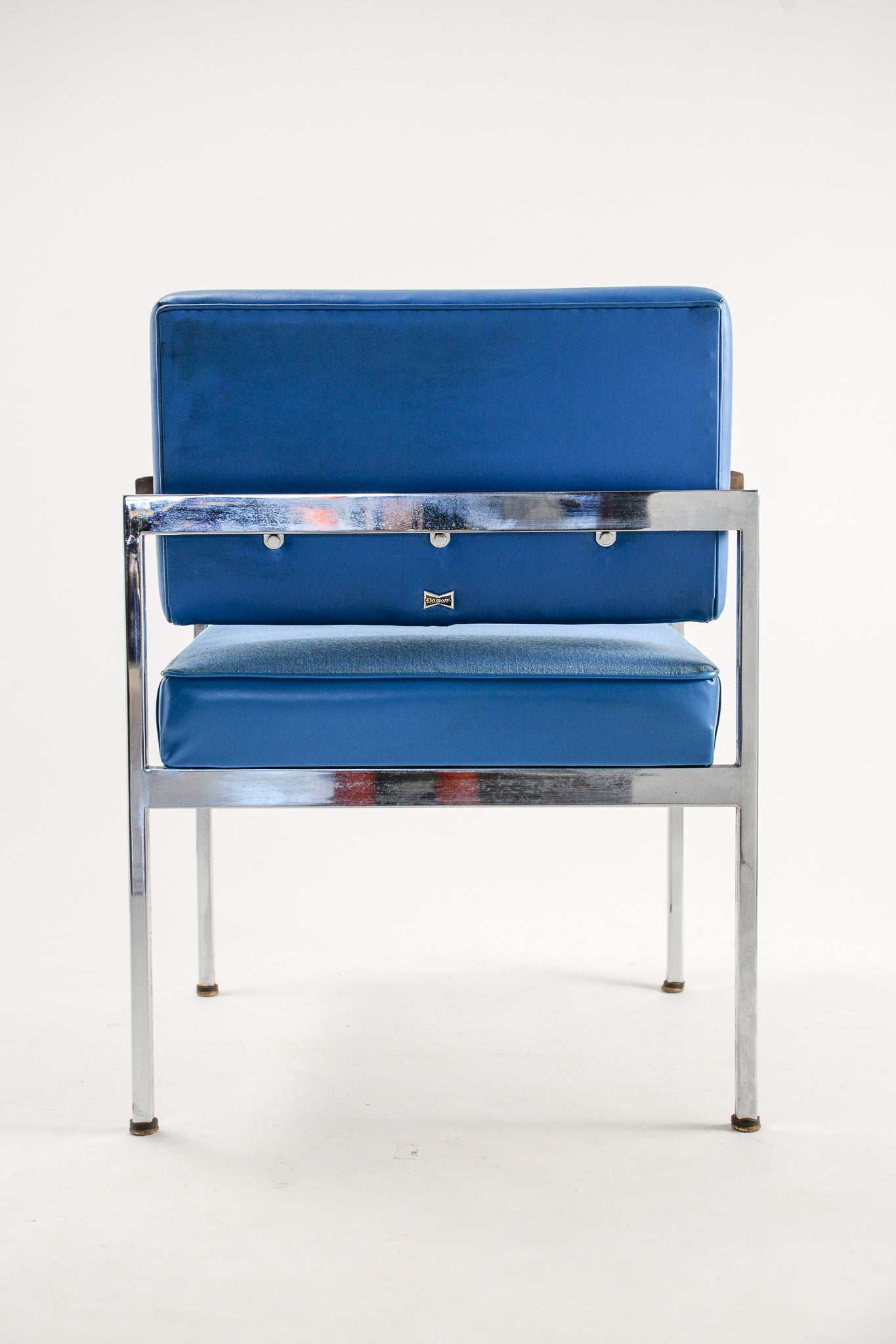 Blue Fabric Leather Armchair / ブルーファブリック アームチェア