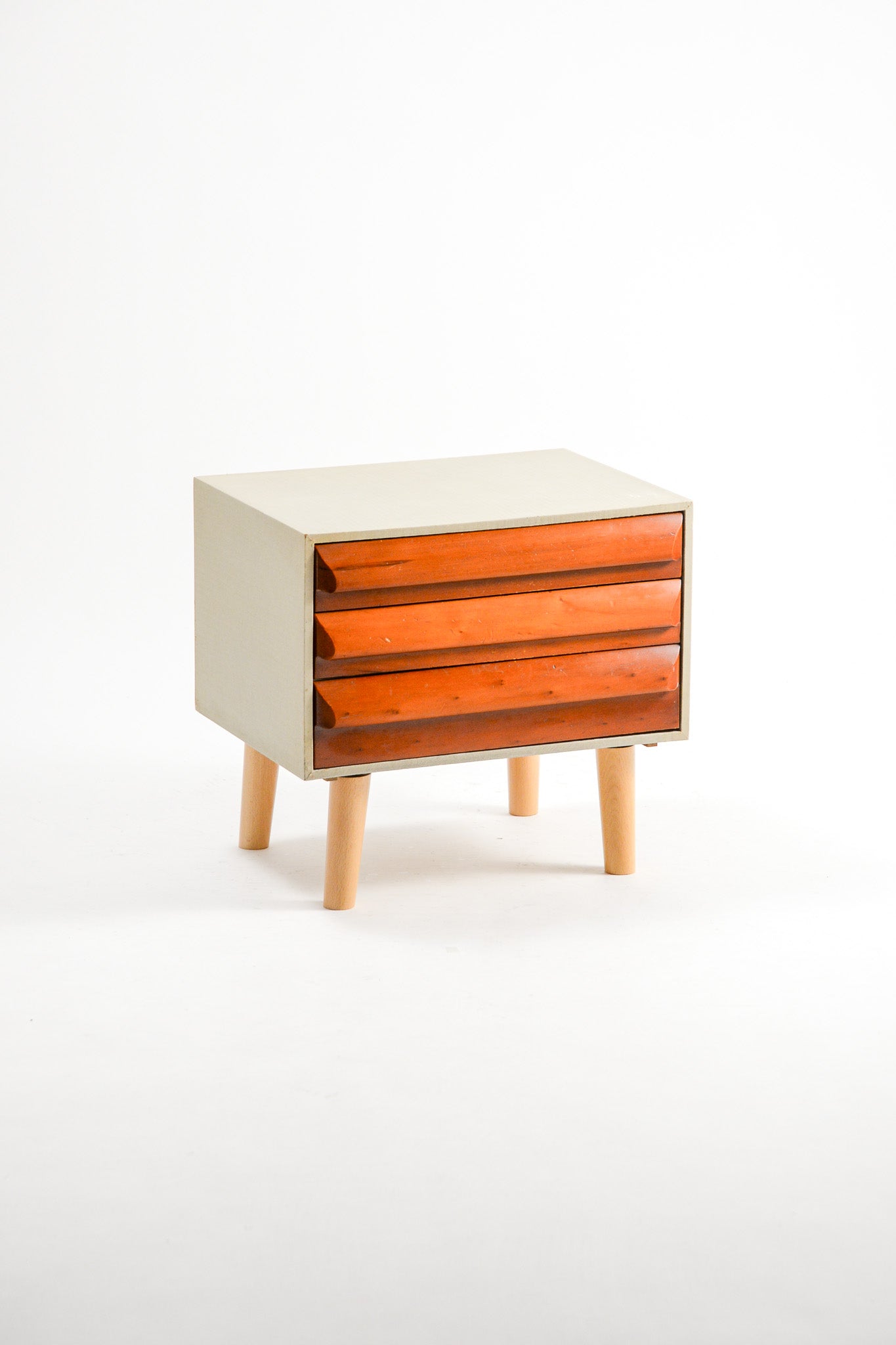 Wooden 3-Drawer Mini Cabinet / 木脚 3段ミニキャビネット